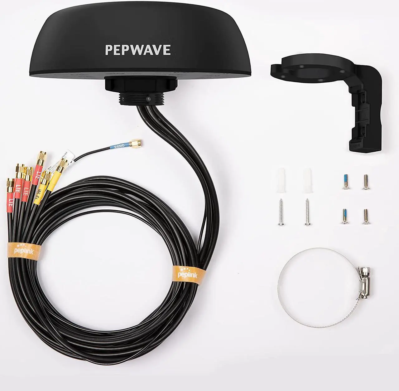 Alt view image 4 of 4 - Peplink Mobility 42G, 7-in-1 5G Ready Cellular and Wi-Fi Antenna System with GPS Receiver, IP68, SMA, 6.5ft/2m, Black | ANT-MB-42G-S-B-6
