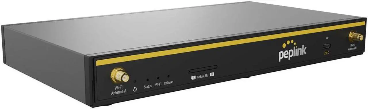 Alt view image 2 of 5 - Peplink B One 5G - Gigabit Dual WAN Cellular WiFi Router for Wireless Internet - 1Gbps Throughput, Wi-Fi 6, Dual-Band, 4 LAN Ports, Supports 150 Users