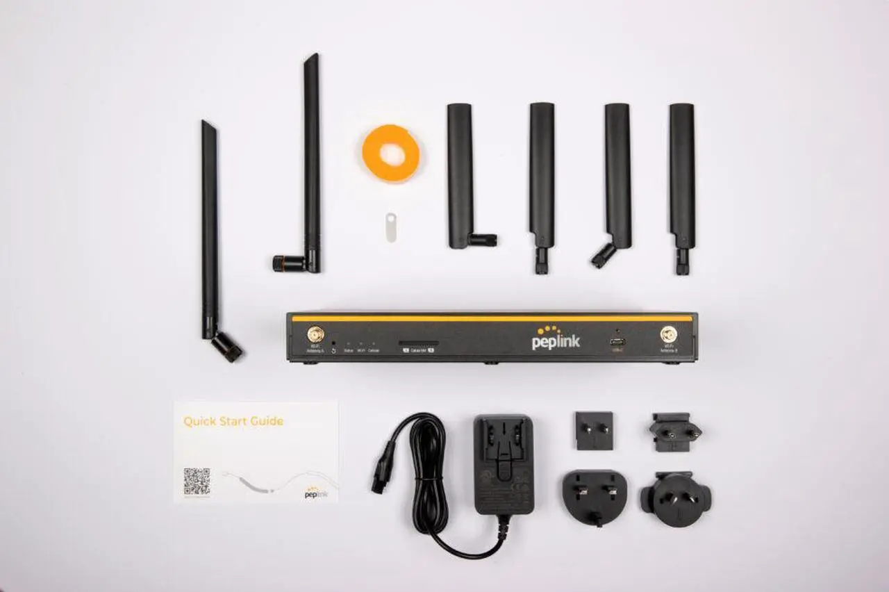 Alt view image 4 of 5 - Peplink B One 5G - Gigabit Dual WAN Cellular WiFi Router for Wireless Internet - 1Gbps Throughput, Wi-Fi 6, Dual-Band, 4 LAN Ports, Supports 150 Users