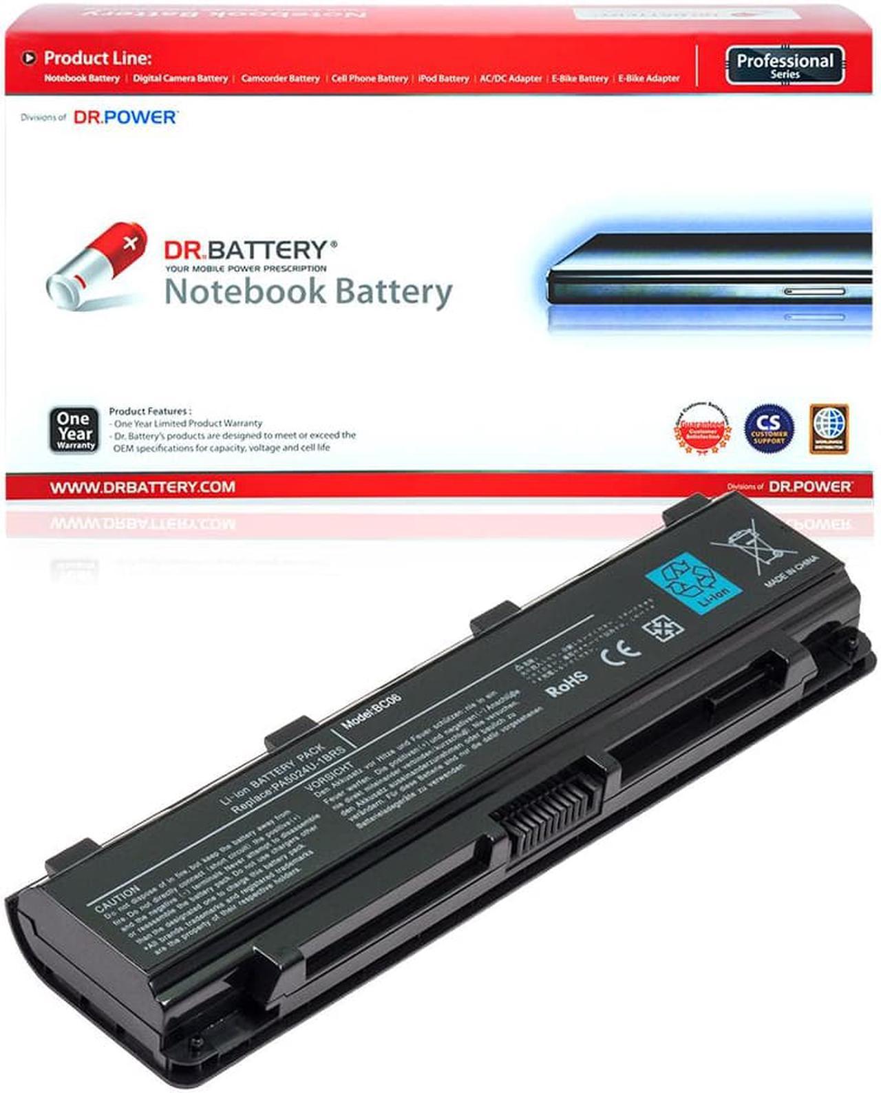 DR. BATTERY PA5024U-1BRS compatible with Toshiba Satellite C55 C55-A C55T C55DT C850 C855 L850 L855 L875 P850 P855 P875 Series PA5026U-1BRS PA5025U-1BRS PABAS260 PA5023U-1BRS PABAS262 [10.8V / 48Wh]