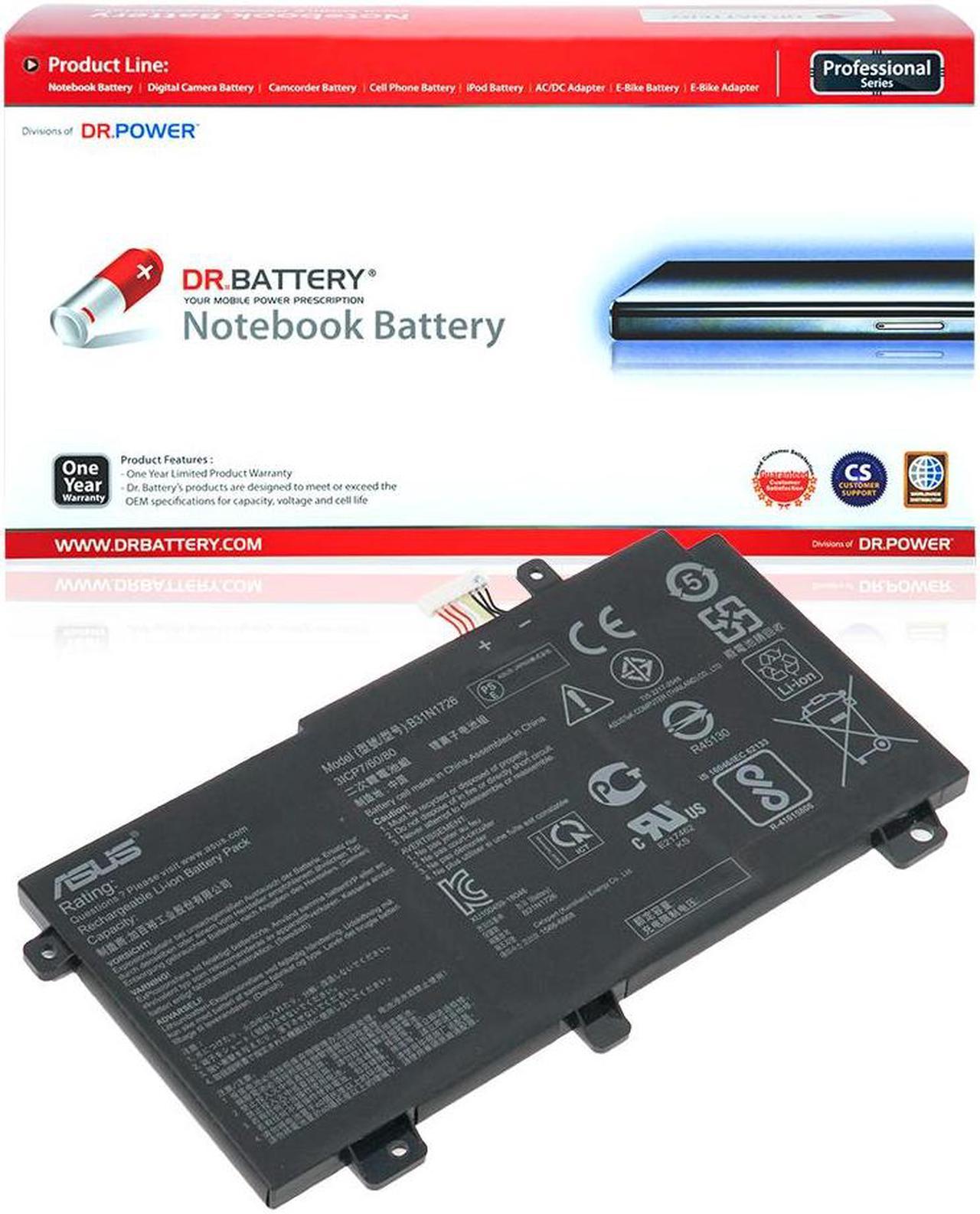 DR. BATTERY B31N1726 Battery Replacement for Asus TUF Gaming FX504 FX504G FX504GD FX504GE FX504GM FX505 FX505DT FX505DV FX505DU FX505DY FX505GT FX505GE FX505GD FX505GM FX80 FX80G [11.4V / 44Wh]