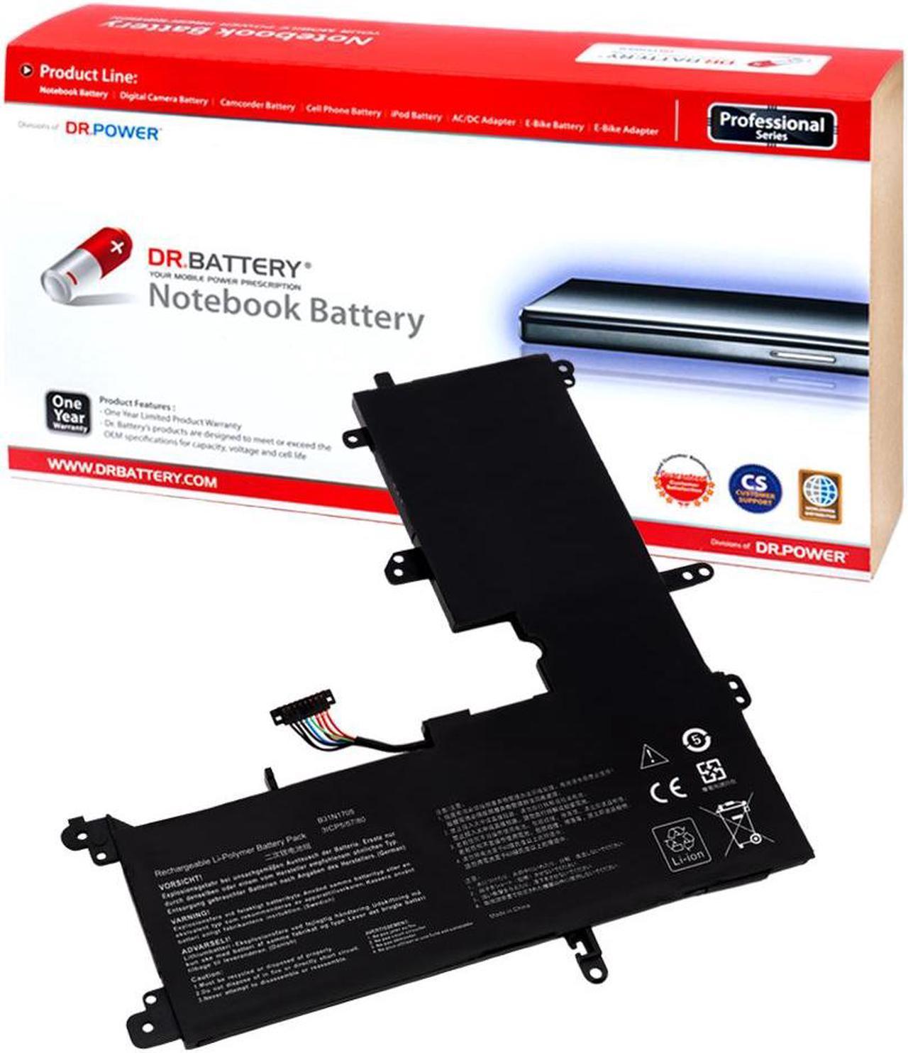 DR. BATTERY B31N1705 Laptop Battery for Asus VivoBook Flip 14 TP410 TP410U TP410UA TP410UF TP410UR TP410UAR ZenBook UX331UA UX460UA Q405UA TP410UA-EC479T EC229T EC288T EC386T B31N1705-1 [11.4V/41Wh]