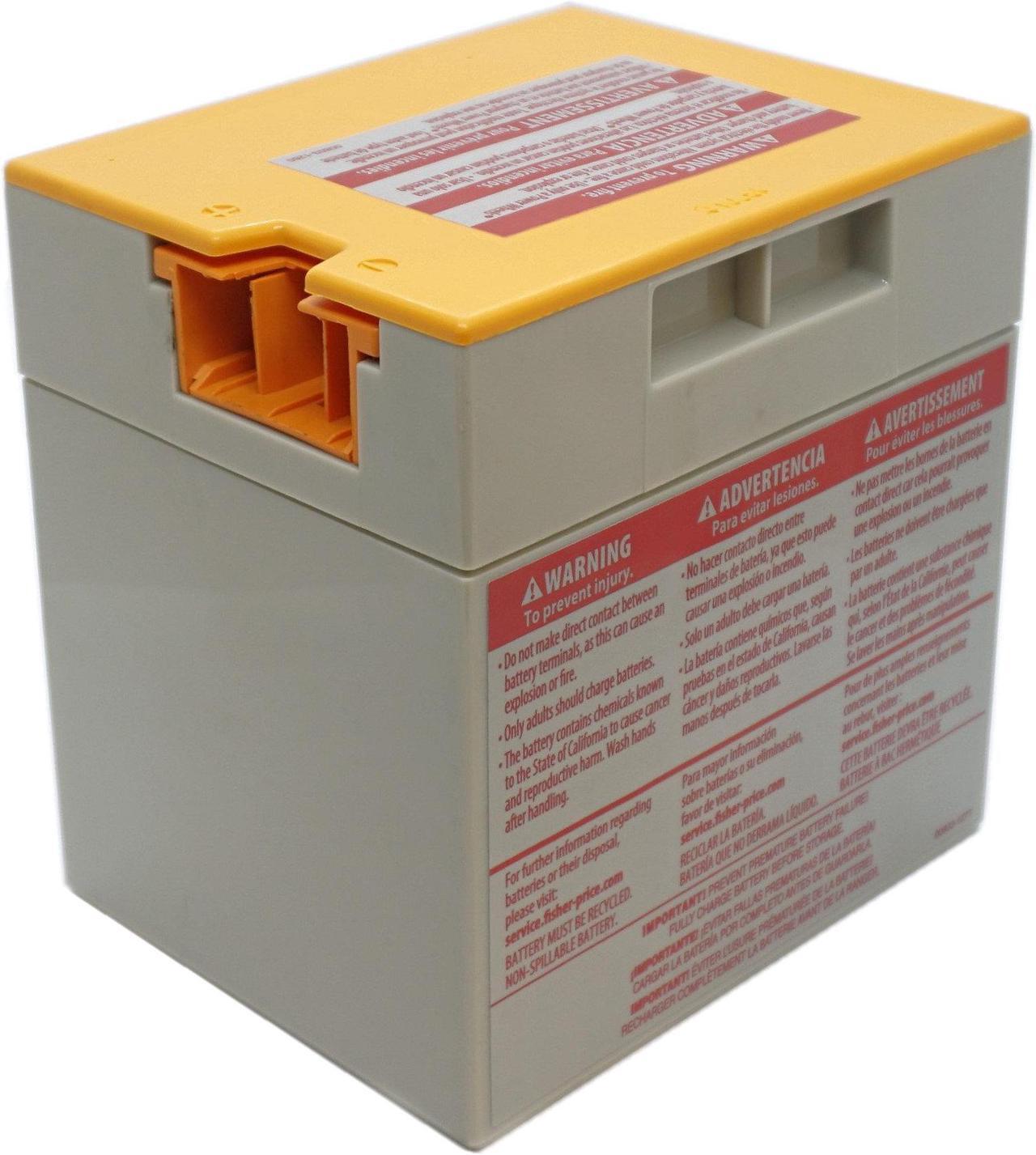 Main image of Fisher Price, Power Wheels, Gray Battery with Orange Top, 12 volt, 00801-1661