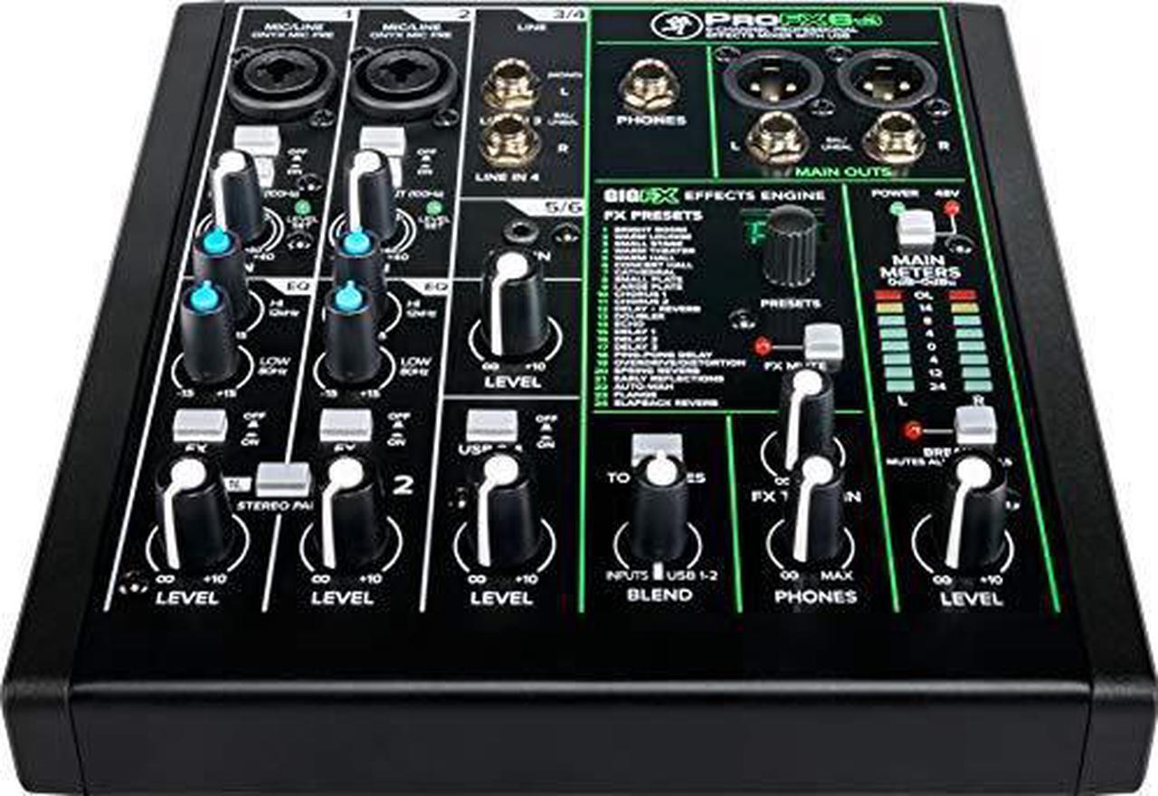 Main image of Mackie ProFX Series, 6 Mixer - Unpowered, 6-Channel w/USB (ProFX6v3)