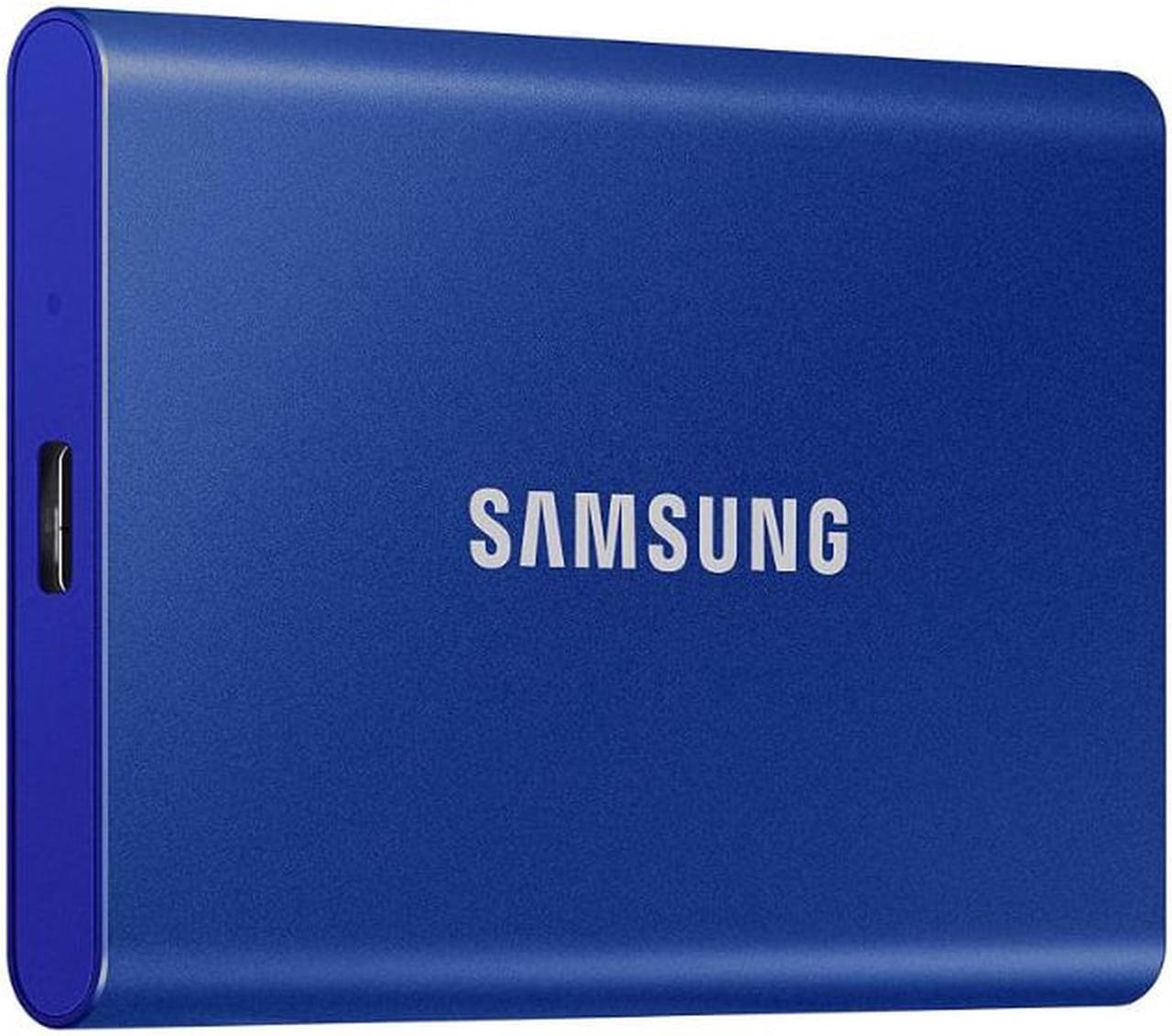 SAMSUNG T7 2TB, Portable SSD, up to 1050MB/s, USB 3.2 Gen2, Gaming, Students & Professionals, External Solid State Drive (MU-PC2T0H/AM), Blue