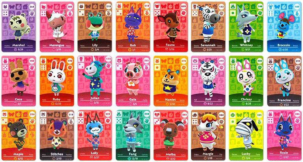 24Pcs New Full Set NFC PVC TAG Mini Cards for Animal Crossing Switch WII U New3ds