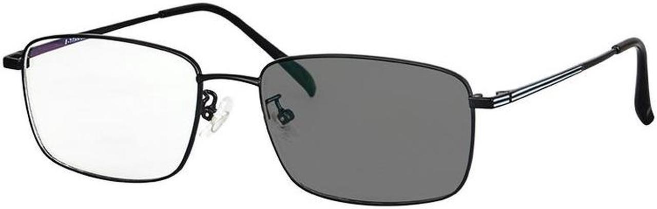 Main image of Men glasses Titanium Glasses Photochromic lenses men minus sight glasses for presbyopia or myopia  glasses man prescription glasses custom sh8322 +2.50 Black