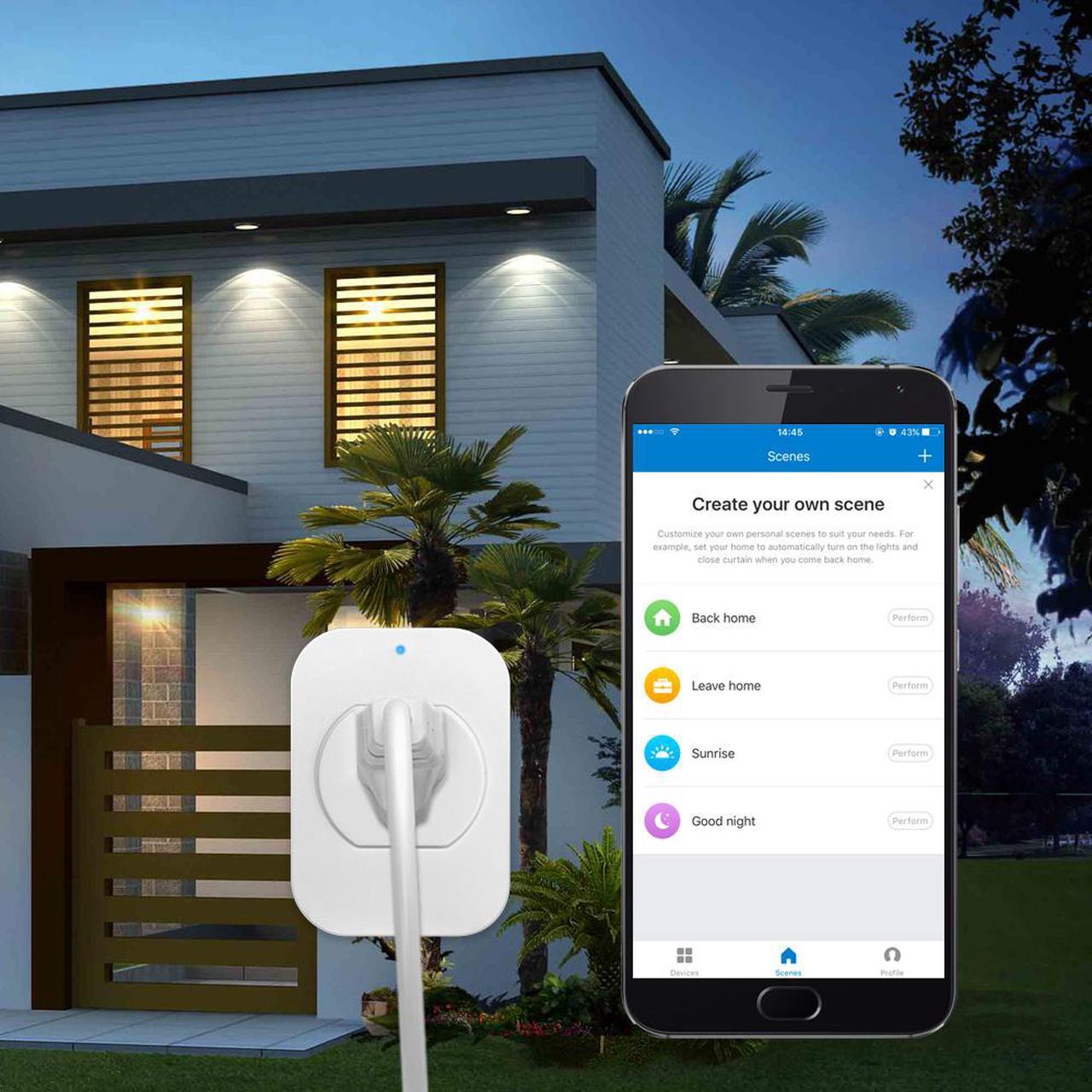Alt view image 4 of 5 - eco4life by Sonicgrace Smart Wi-Fi Plug Outlet Works with Amazon Alexa and Google Assistant Remote Control via App through Smart Phone
