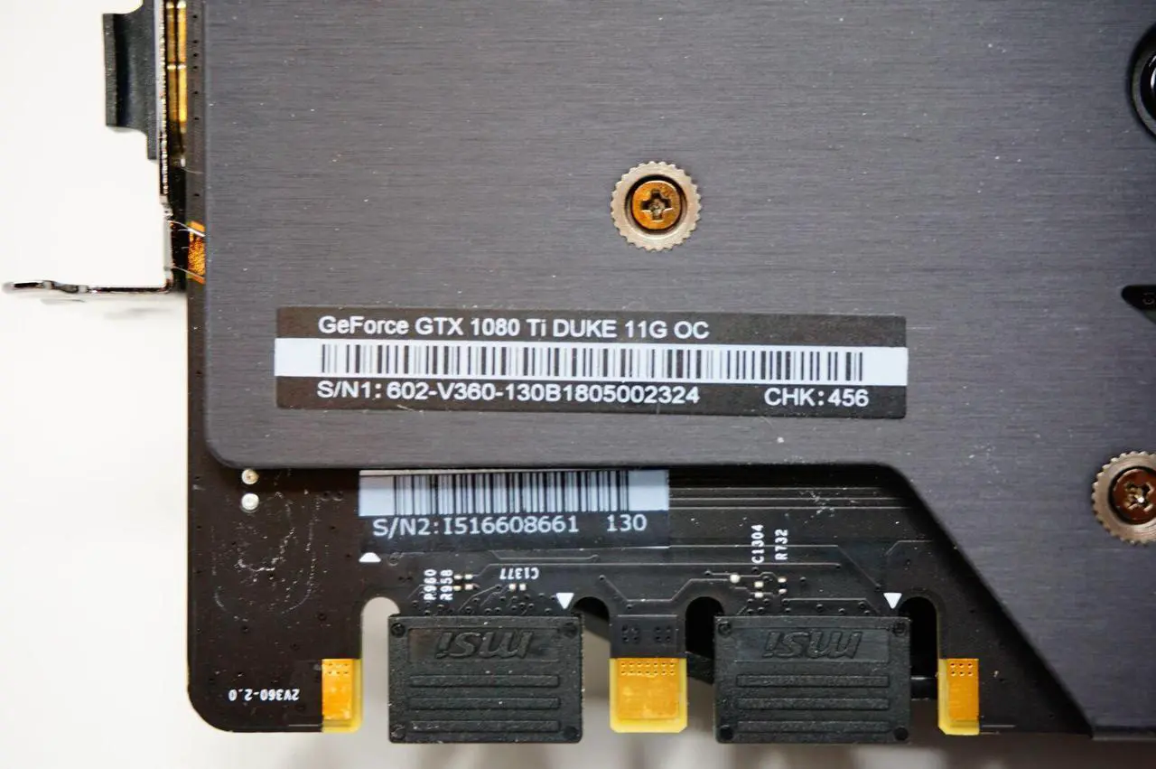 Alt view image 5 of 5 - (use.d)   MSI Geforce GTX 1080 Ti 11GB Duke Graphics Card Nvidia GPU
