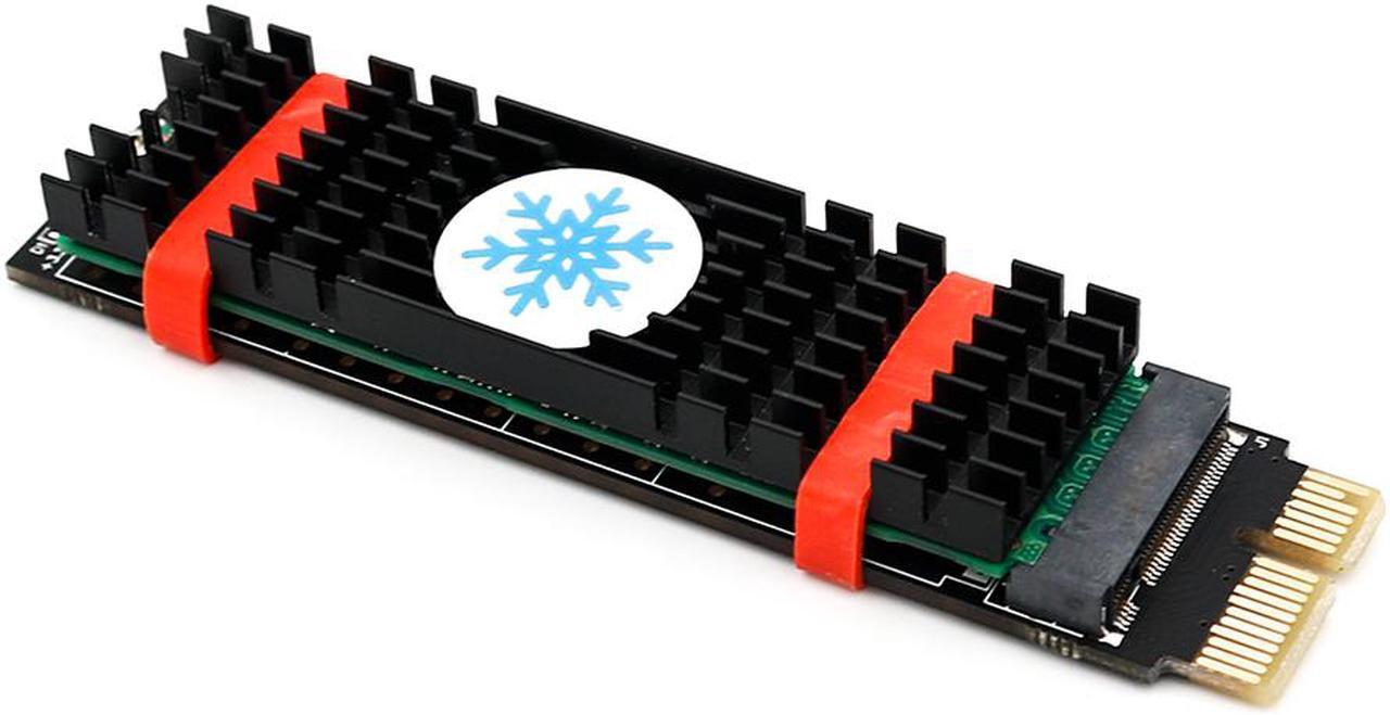 Alt view image 2 of 6 - NEW NGFF(M.2)  nvme M key SSD to PCI- E 1X Adapter with Heatsink(vertical installation)