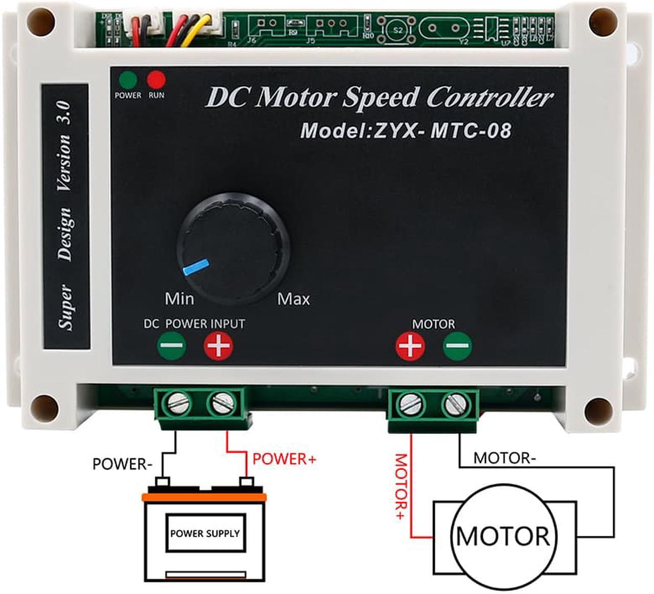 Main image of Motor Speed Control Board, DC 10-50V 60A High Power Motor Speed Controller PWM HHO RC Driver Controller Module 12V 24V 48V 3000W Extension Cord with Switch