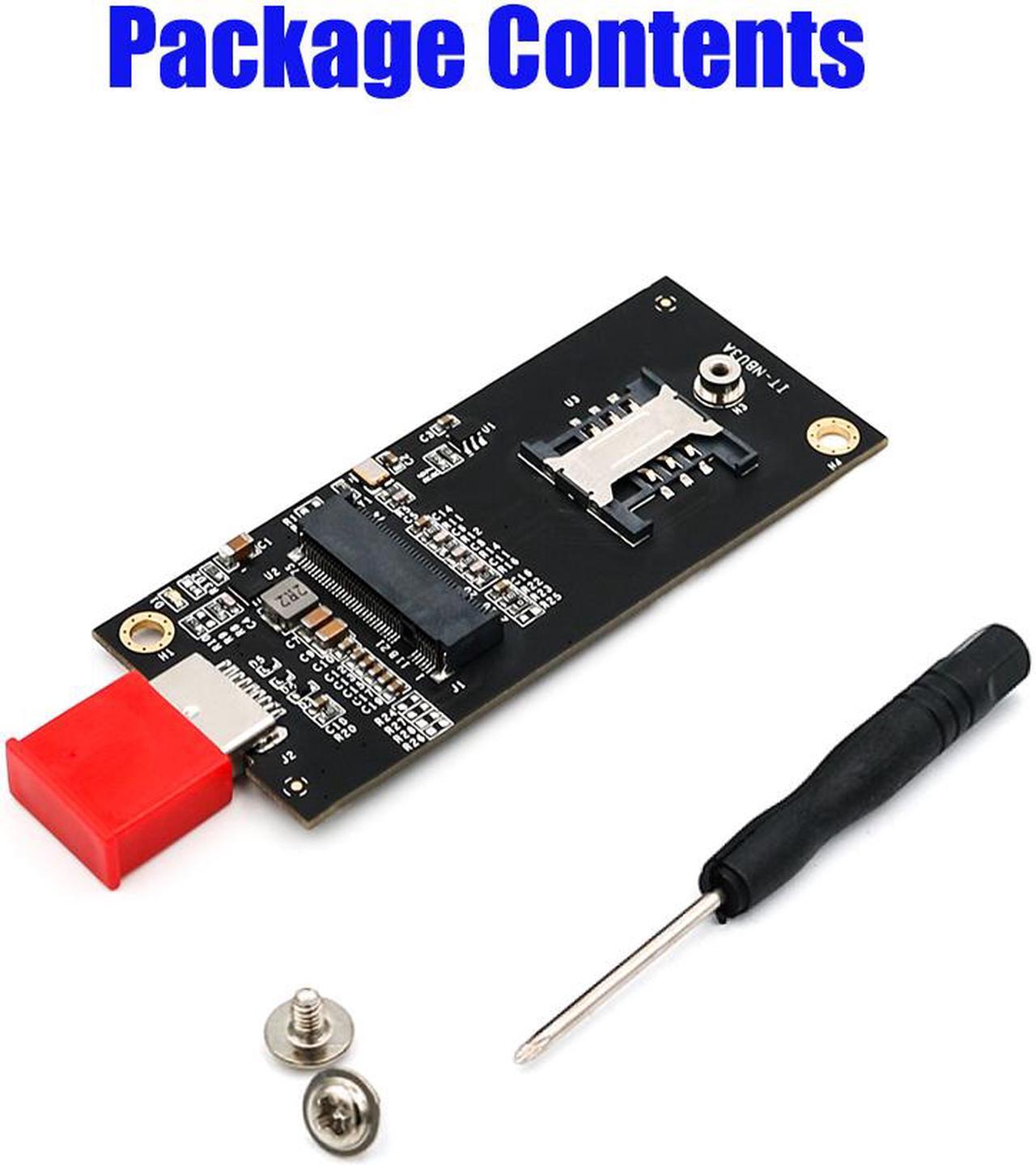 Alt view image 7 of 7 - NGFF(M.2)  key B  to USB 3.0 Adapter  with SIM 6pin Slot for WWAN/LTE Module
