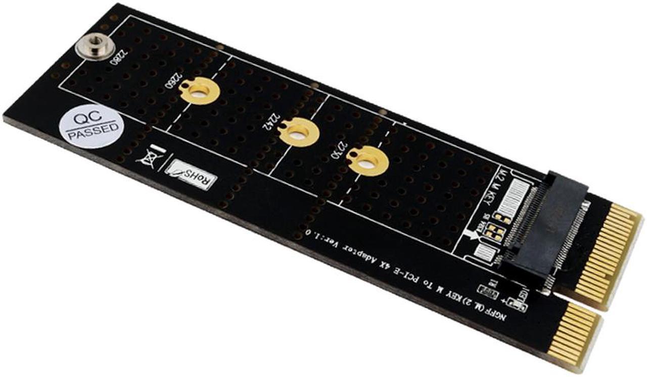 Alt view image 4 of 7 - NGFF(M.2)  nvme M key SSD to PCI- E 4X Adapter with Heatsink(vertical installation)