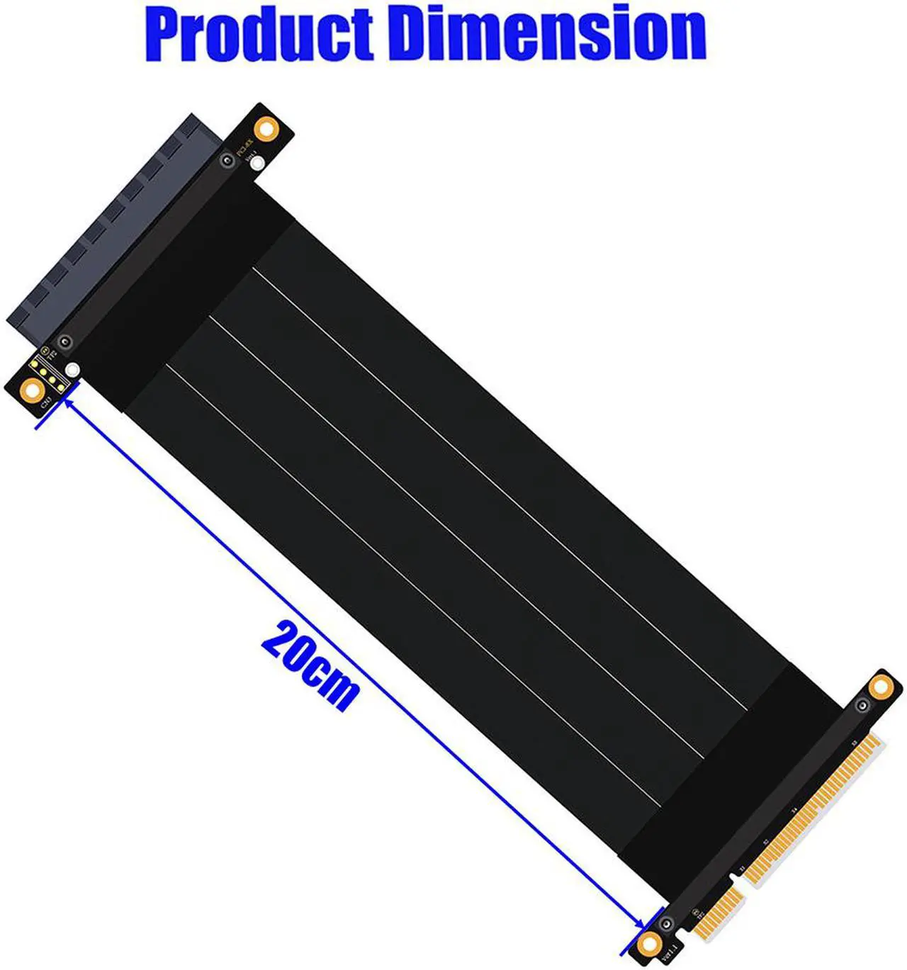 Alt view image 5 of 7 - High Quality with Gold-plated connector PCI-e PCI Express 8X Extension cable