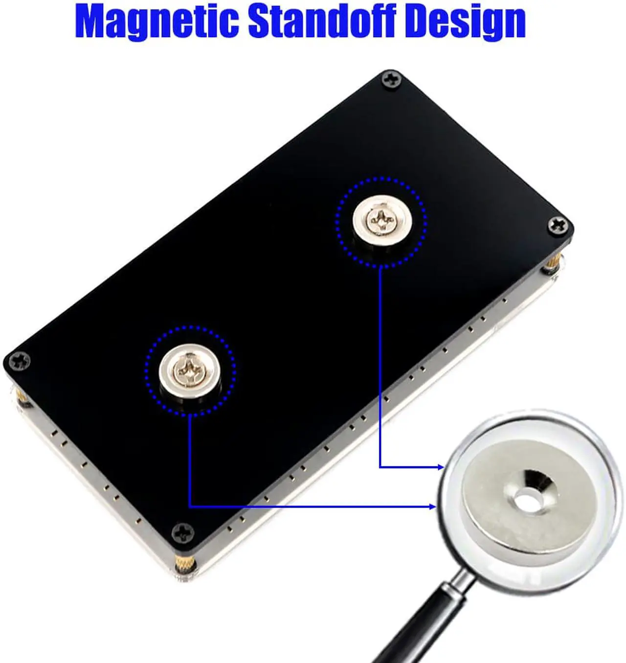 Alt view image 4 of 7 - 12way 5V RGB LED Splitter Hub with PMMA Case and Magnetic standoff for ASUS/MSI 5V 3pin LED controller