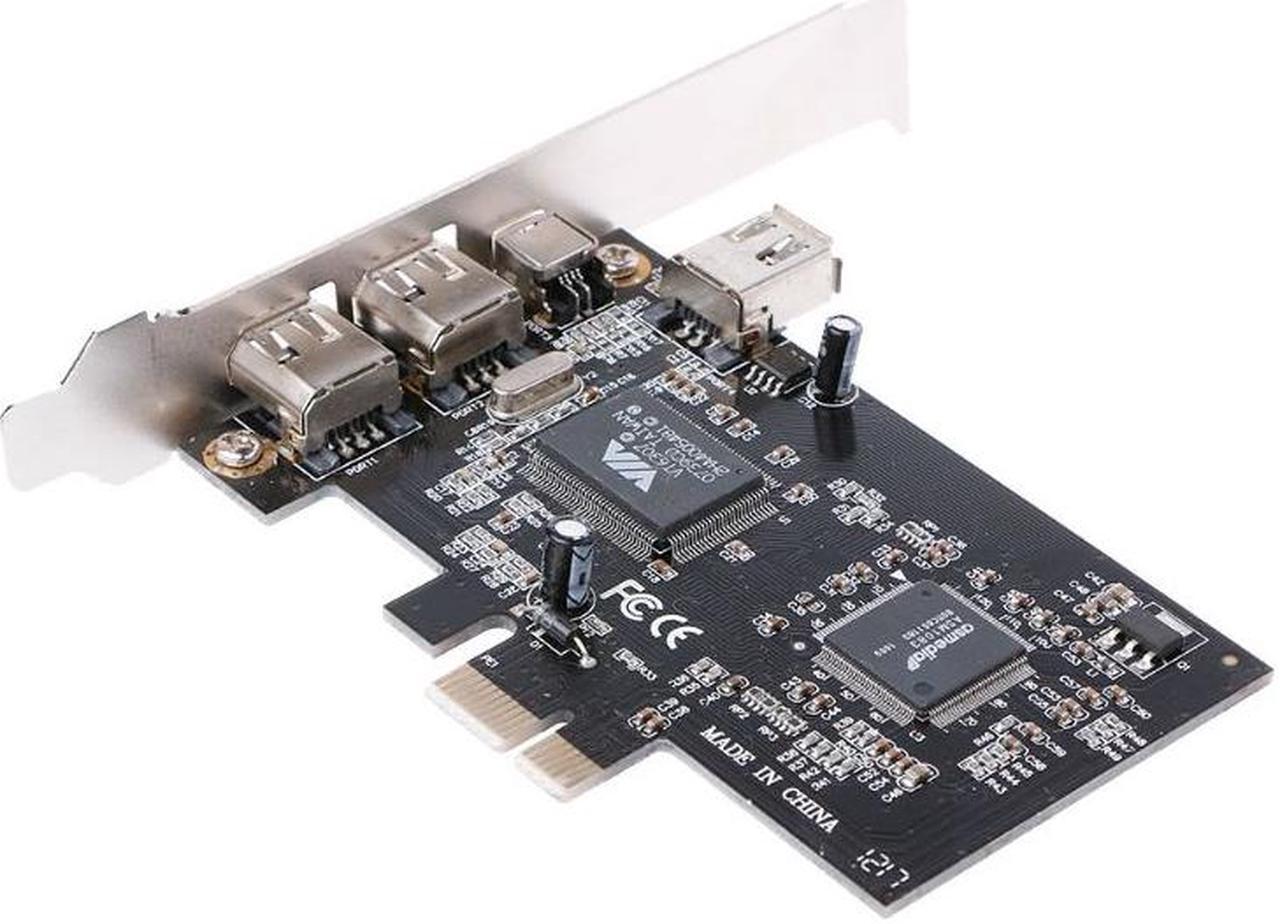 Main image of PCI-e 1X IEEE 1394A 4 Port(3+1) Firewire Card Adapter With 6 Pin To 4 Pin IEEE 1394 Cable For Desktop PC High Quality