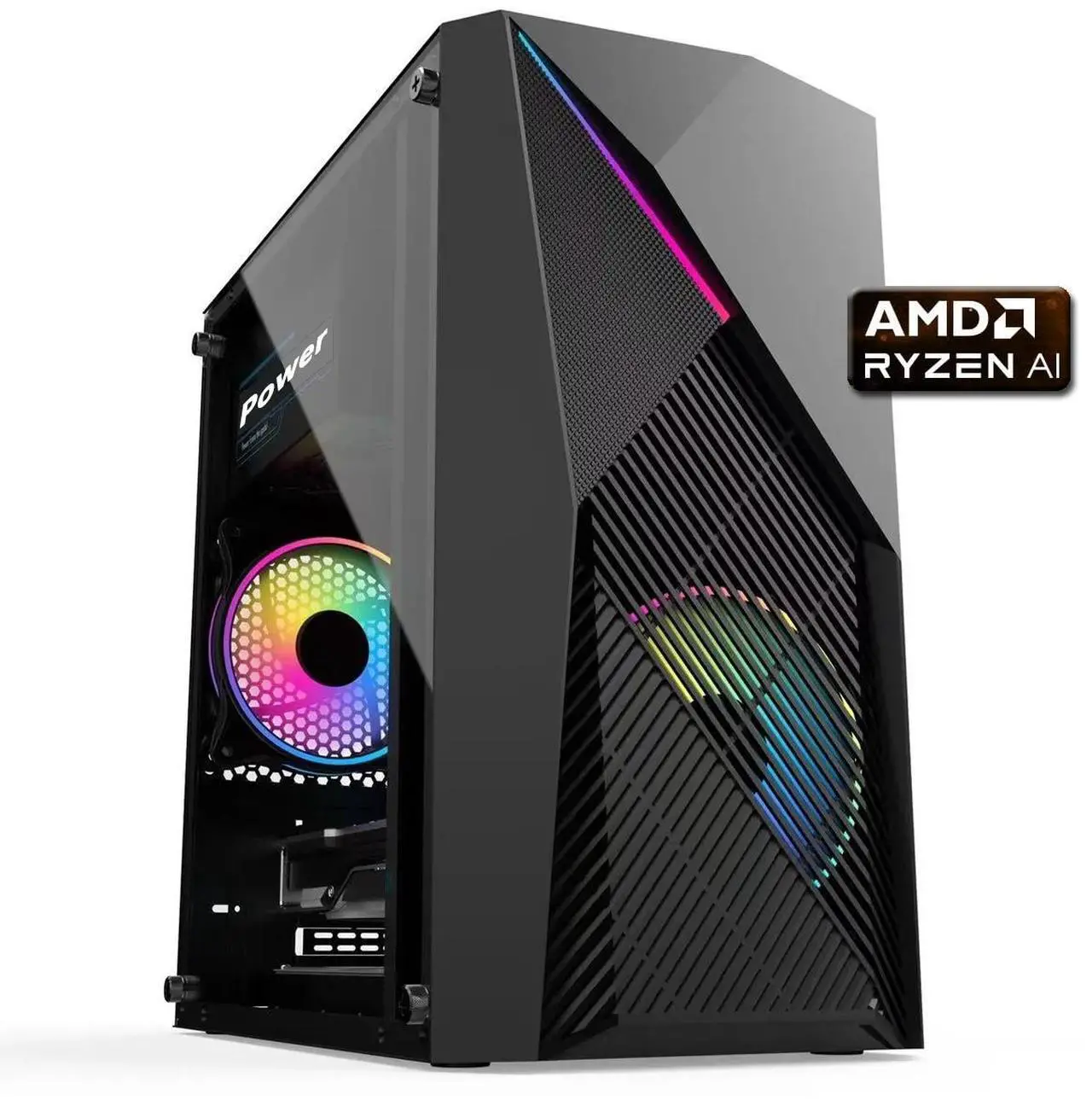 Main image of WEIMISEN Gaming Desktop, AI PC, AMD Ryzen 7 8700G Cpu, Radeon 780M Gpu, B650 Chipsets, 32G RAM (16GB*2) DDR 5200, 1TB M. 2 NVMe SSD,  Wifi 6, Bluetooth 5, Win 11 Pro