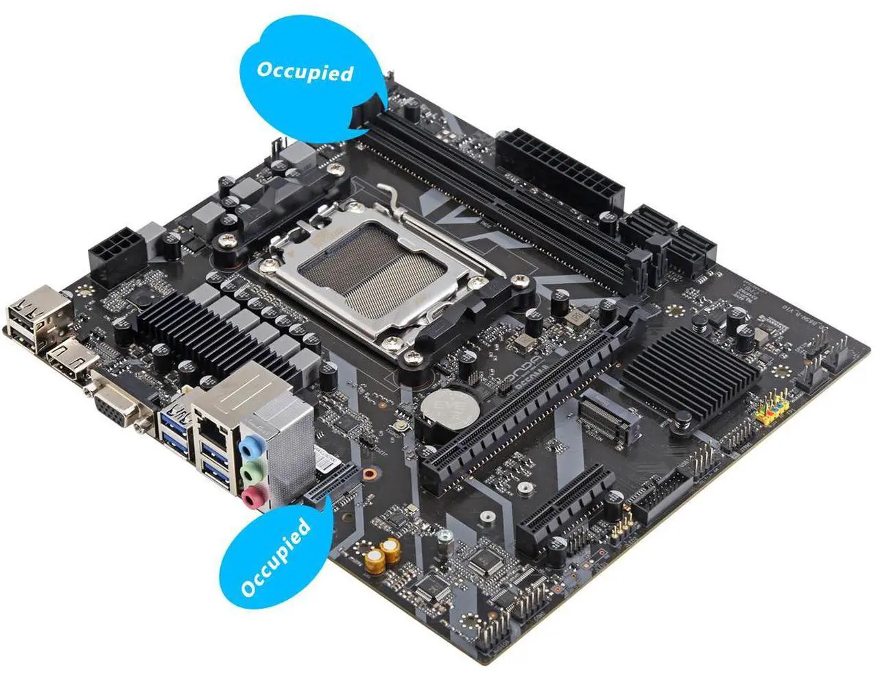 Alt view image 7 of 7 - WEIMISEN Gaming Desktop, AI PC, AMD Ryzen 7 8700G Cpu, Radeon 780M Gpu, B650 Chipsets, 32G RAM (16GB*2) DDR 5200, 1TB M. 2 NVMe SSD,  Wifi 6, Bluetooth 5, Win 11 Pro