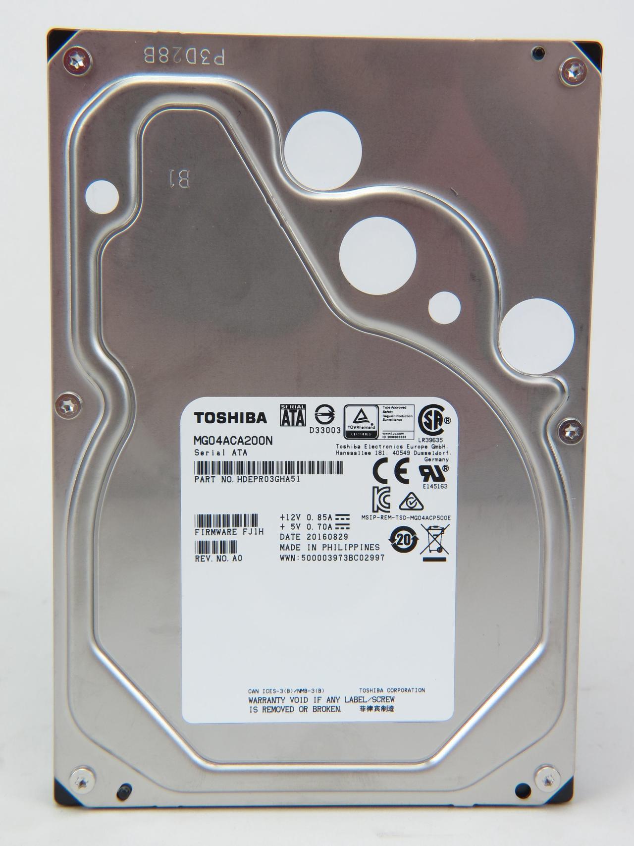 Alt view image 2 of 3 - TOSHIBA 2TB SATA III 3.5 128mb 7200rpm 6GB/s 512n (Native) Hard drive MG04ACA200N