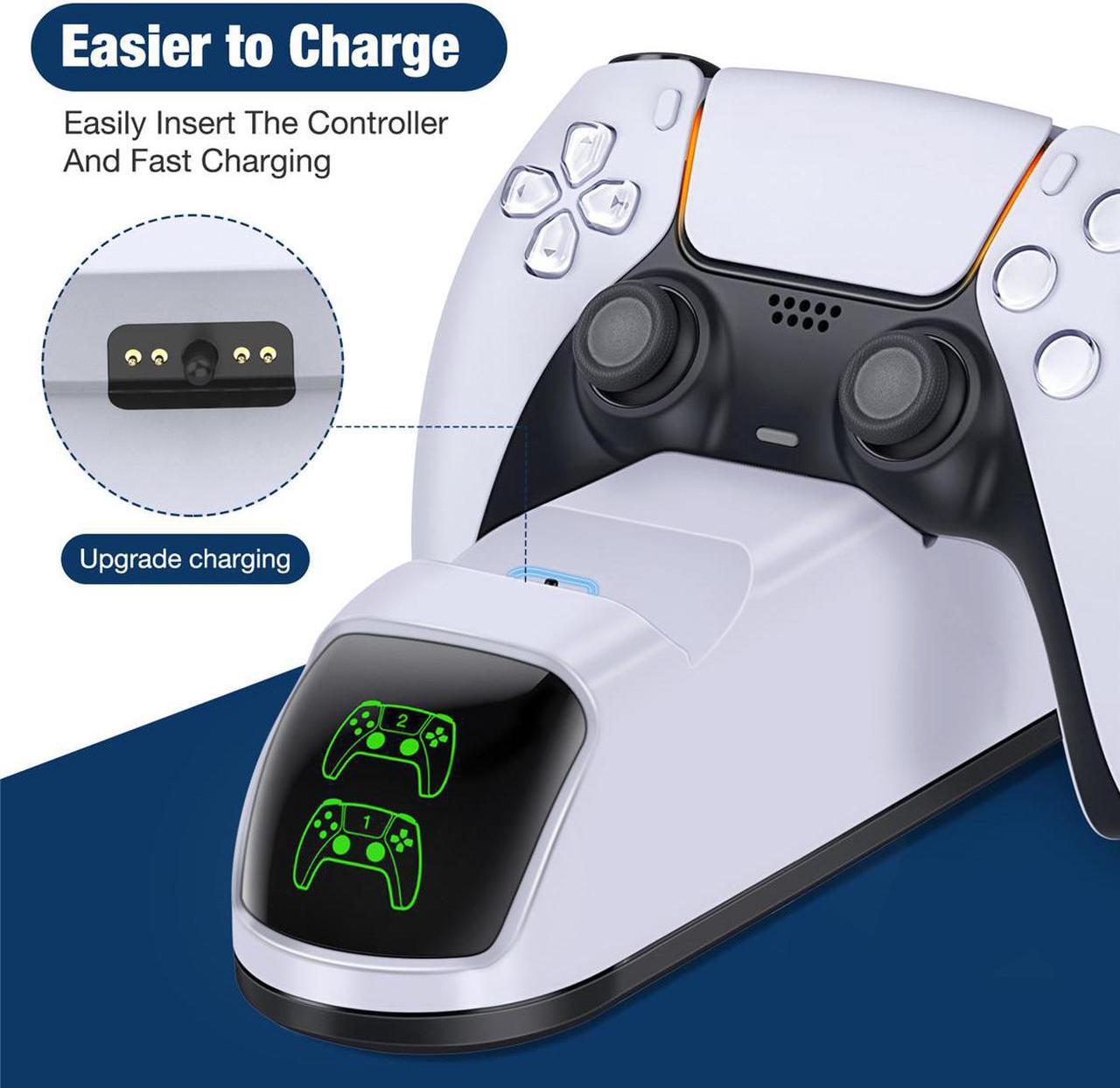 Alt view image 3 of 6 - PS5 Controller Charger Dual Fast Type C Charging Cable For Sony Playstation 5 Game Joystick For PS5 Accessories, White