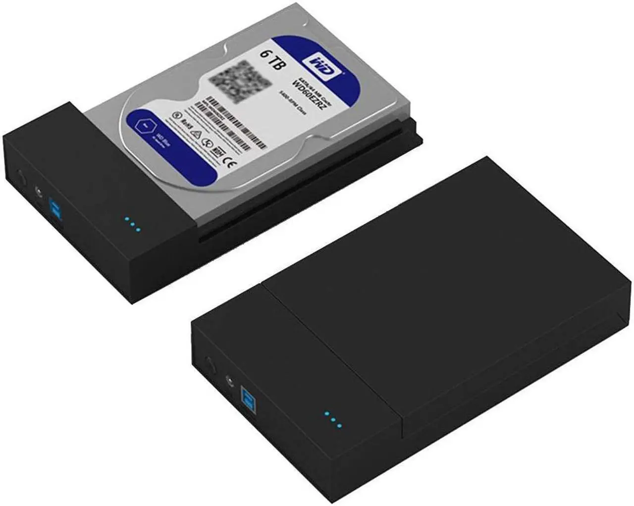 Alt view image 3 of 7 - Nurbenn Toolfree USB 3.0 to SATA External 3.5 Hard Drive Enclosure Case for 3.5" SATA HDD and SSD[Support UASP and 6TB Drives]