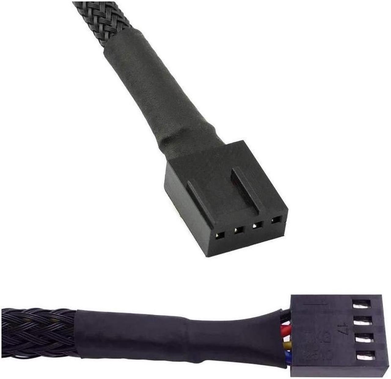Alt view image 2 of 4 - Gillbro's  5 Pack- 11.8 inch PWM Fan Extension Cable PC Fan Extension Cable Compatible with ATX Case 3 Pin & 4 Pin Cooling Fans Durable Black Nylon Braided Case Fan Extension Cable