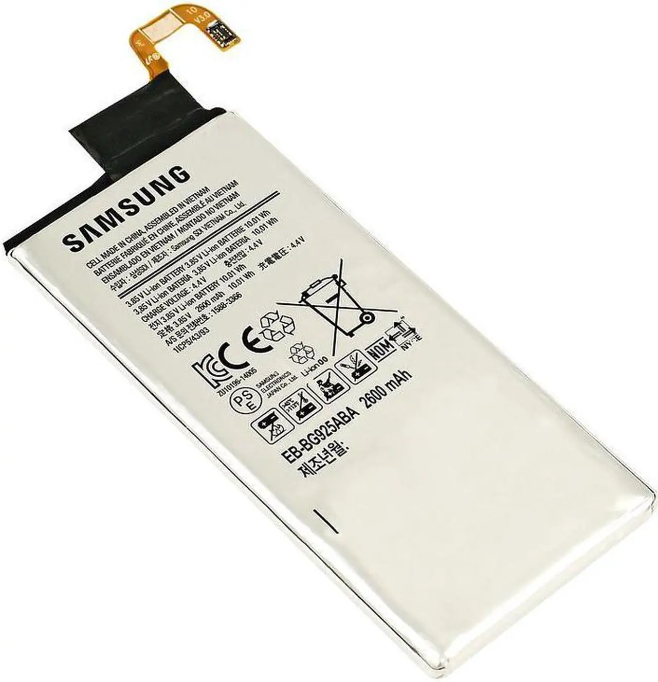 Main image of New Original OEM Samsung Galaxy S6 Edge Internal Battery 2600mAh 3.85V EB-BG925ABE