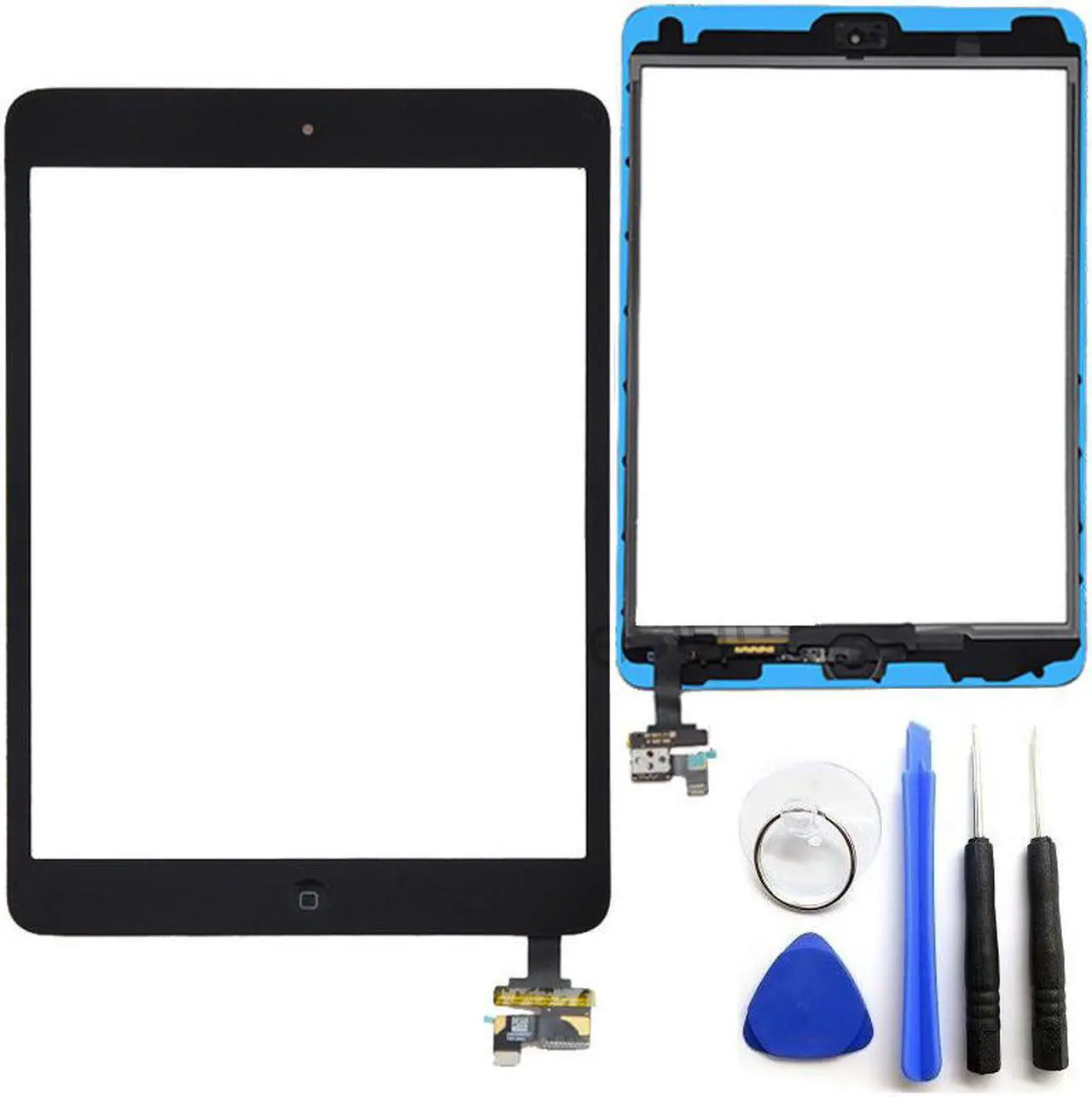 Alt view image 2 of 7 - New Black Touch Screen Glass Digitizer Replacement+ IC+Home Button for iPad Mini 1 2
