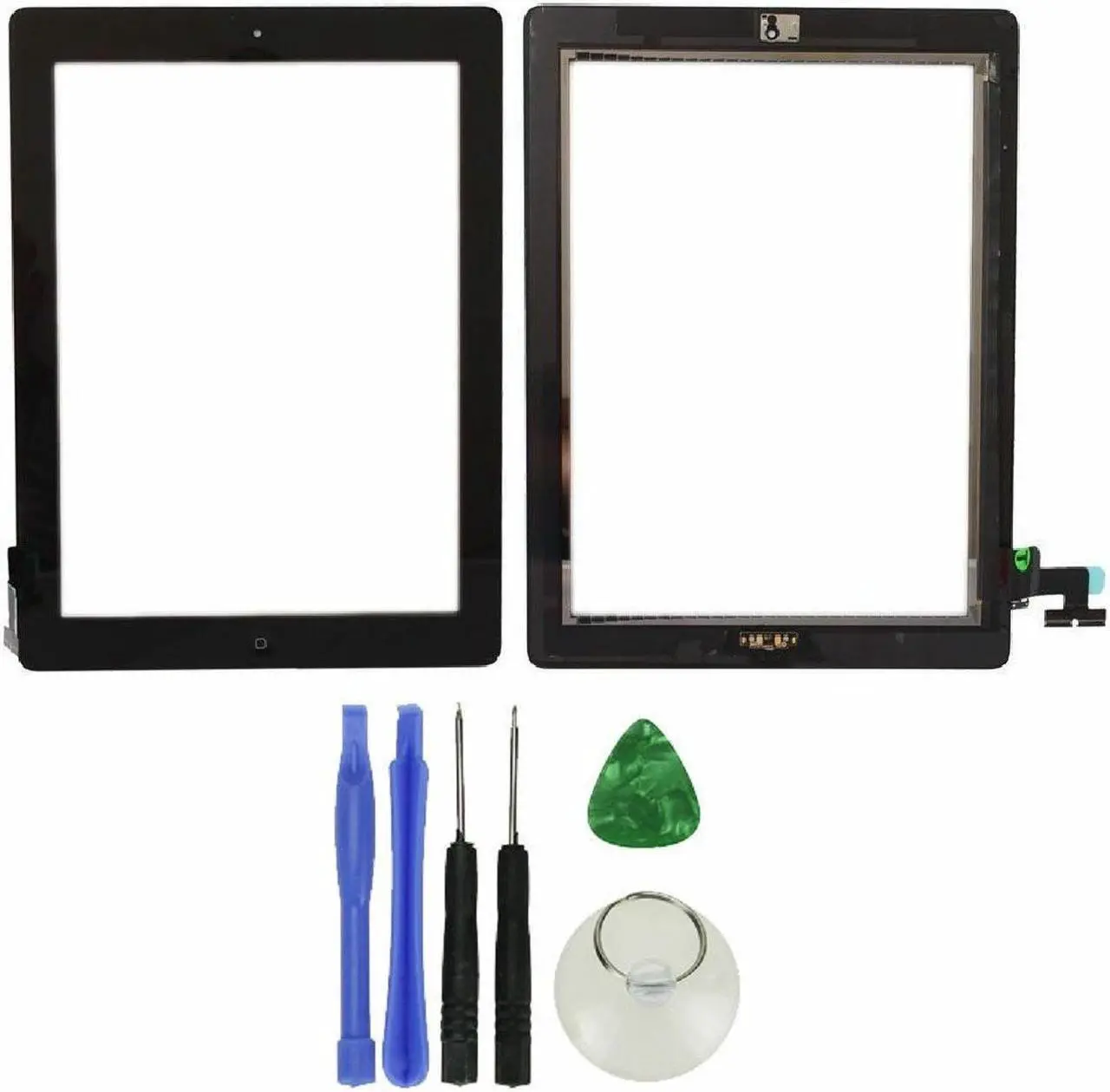Alt view image 6 of 7 - New Black Screen Glass Digitizer replacement for iPad 2 A1395 A1397 A1396 with Home Button + Tools