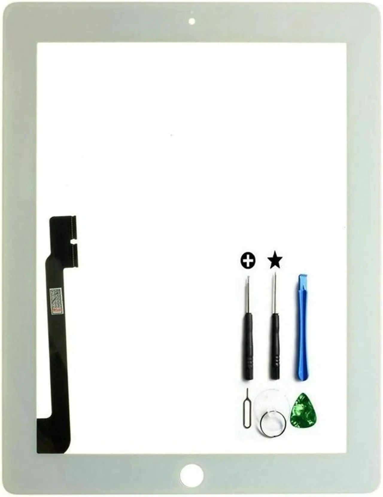 Main image of New White Touch Screen Glass Digitizer Replacement For iPad 3 4 A1403 A1416 A1430 with Tools