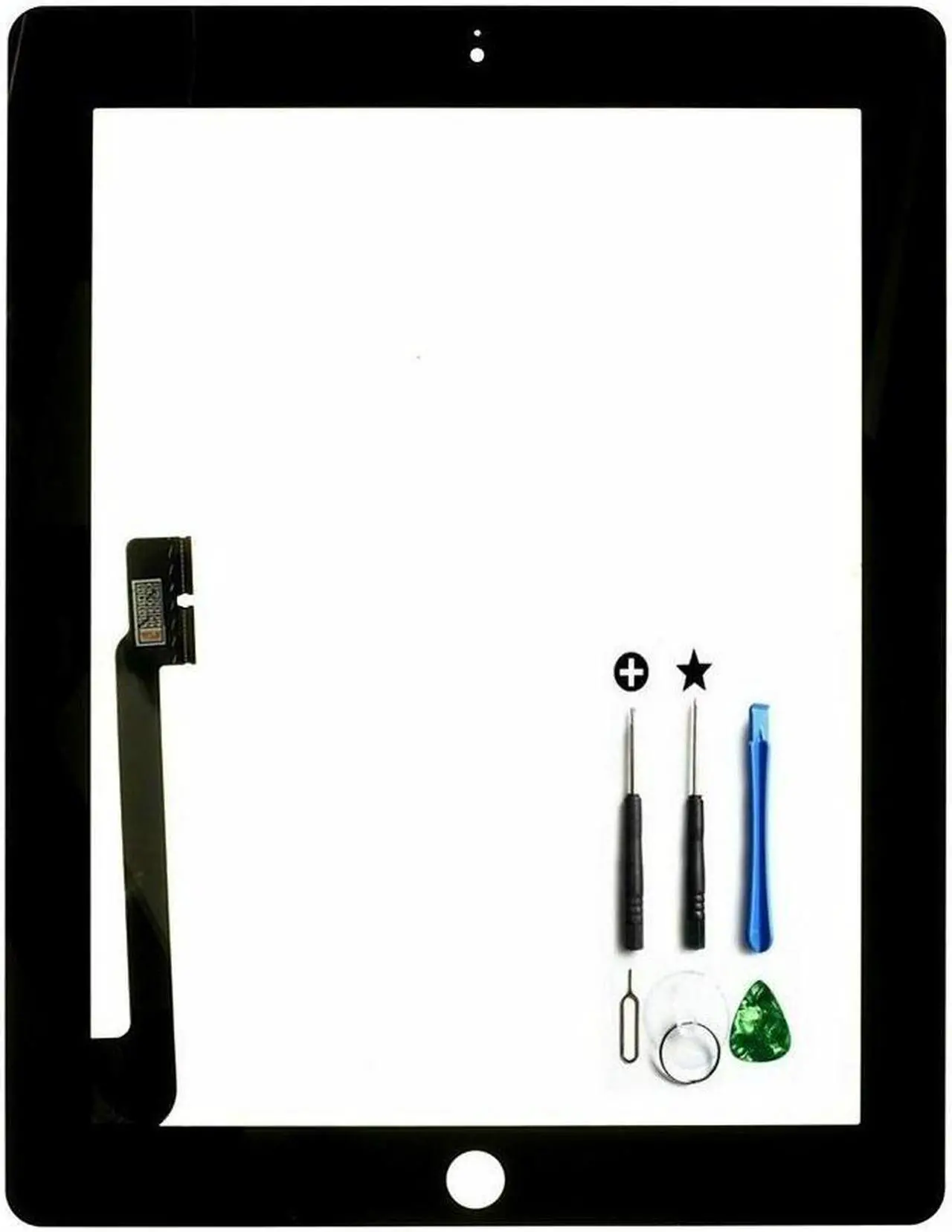 Main image of New Black Glass Touch Screen Digitizer Assembly for iPad 3 4 4th Gen with Tools