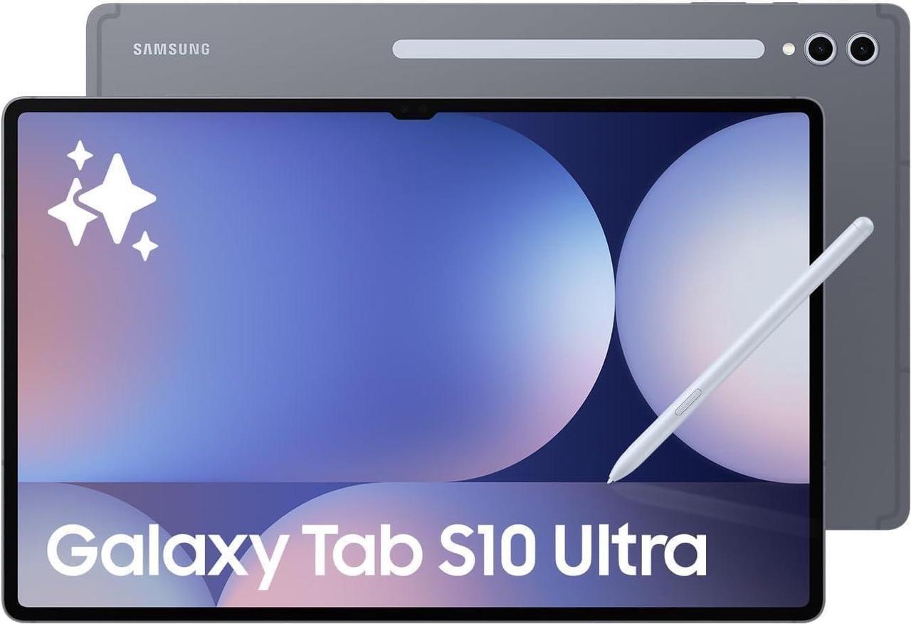 Main image of Samsung Galaxy Tab S10 Ultra SM-X920 Tablet - 14.6" WQXGA+ - MediaTek Dimensity 9300+(MT6989) Octa-core - 12 GB - 512 GB Storage - Android 14 - Moonstone Gray - Quad-core (4 Core) 3.25 GHz + Quad