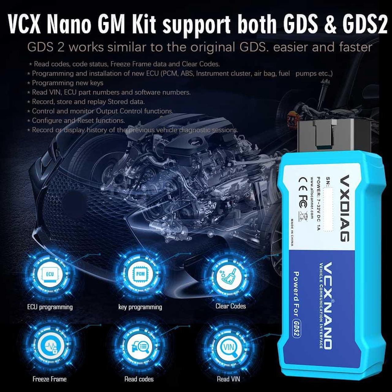 Alt view image 2 of 7 - VXDIAG VCX Nano GDS2 and Tech2Win Diagnostic Programming System for GM/Opel WiFi Version