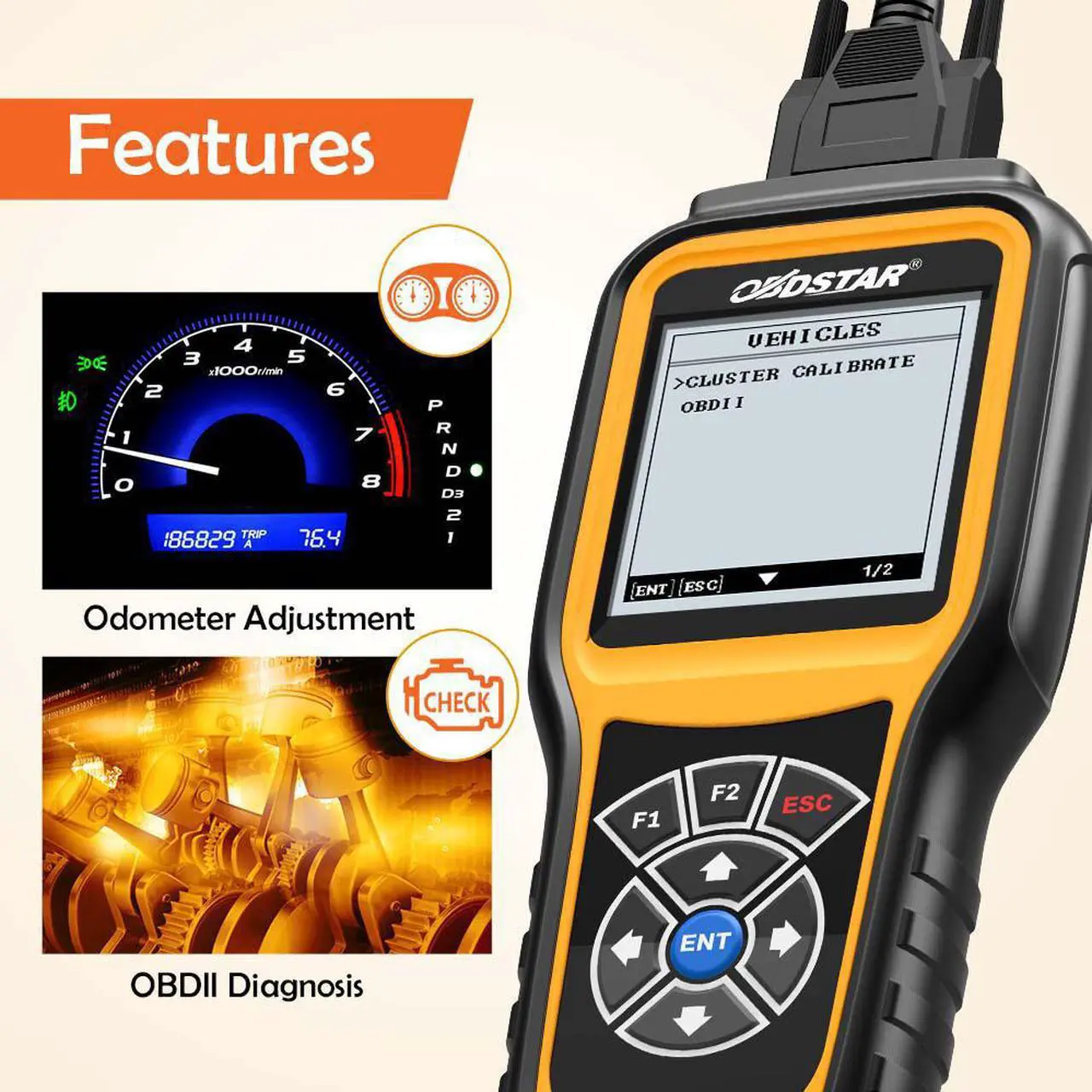 Alt view image 2 of 7 - OBDSTAR X300M Special for Odometer Adjustment and OBDII Support Mercedes Benz & MQB VAG KM Function