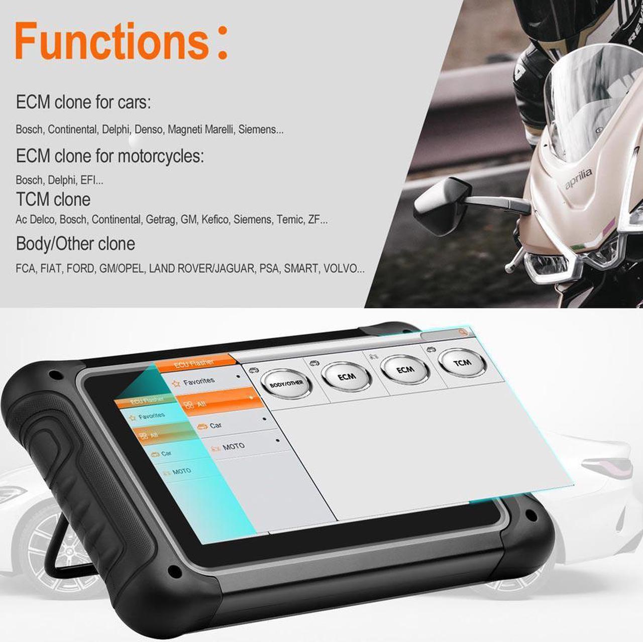Alt view image 3 of 6 - Newest OBDSTAR DC706 ECU Tool for Car and Motorcycle with ECM+TCM+BODY ECU Clone by OBD or BENCH Full Version