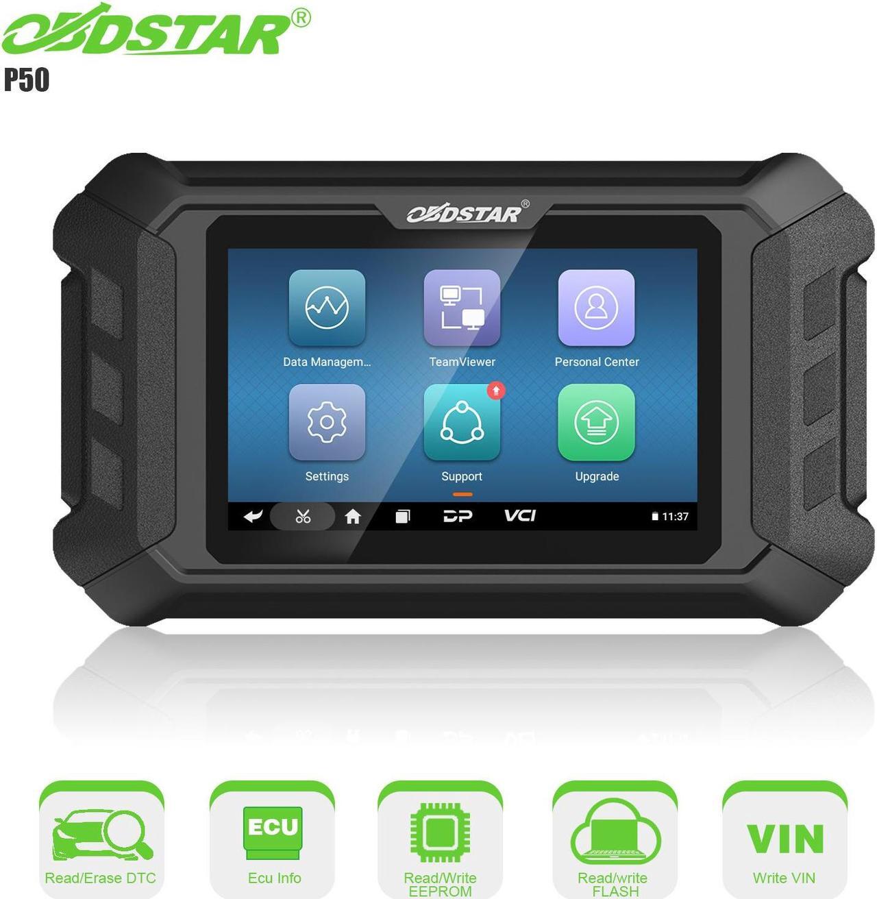 Alt view image 4 of 7 - OBDSTAR P50 Airbag Reset Tool Support Read & Clear Fault Codes by OBD/ BENCH Covers 51 Brands and Over 7100 ECU Part No.