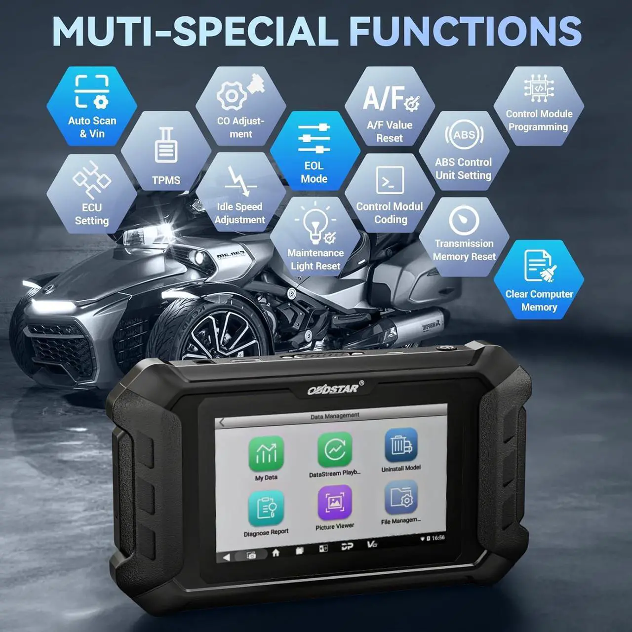 Alt view image 3 of 7 - OBDSTAR iScan BRP(Can-am) Motorcycle Scanner Support BRP& BRP BOAT Diagnosis and Key Programming