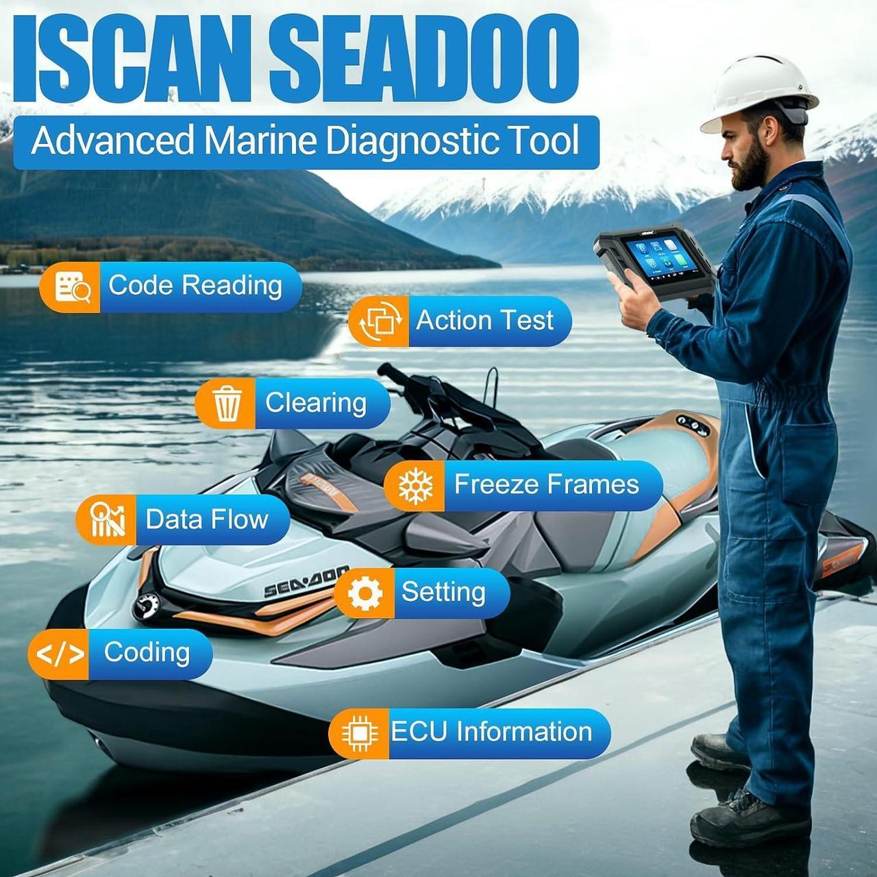 Alt view image 3 of 6 - OBDSTAR iScan Sea-Doo Marine Diagnostic Scanner Support All BRP Models Up to Year 2018
