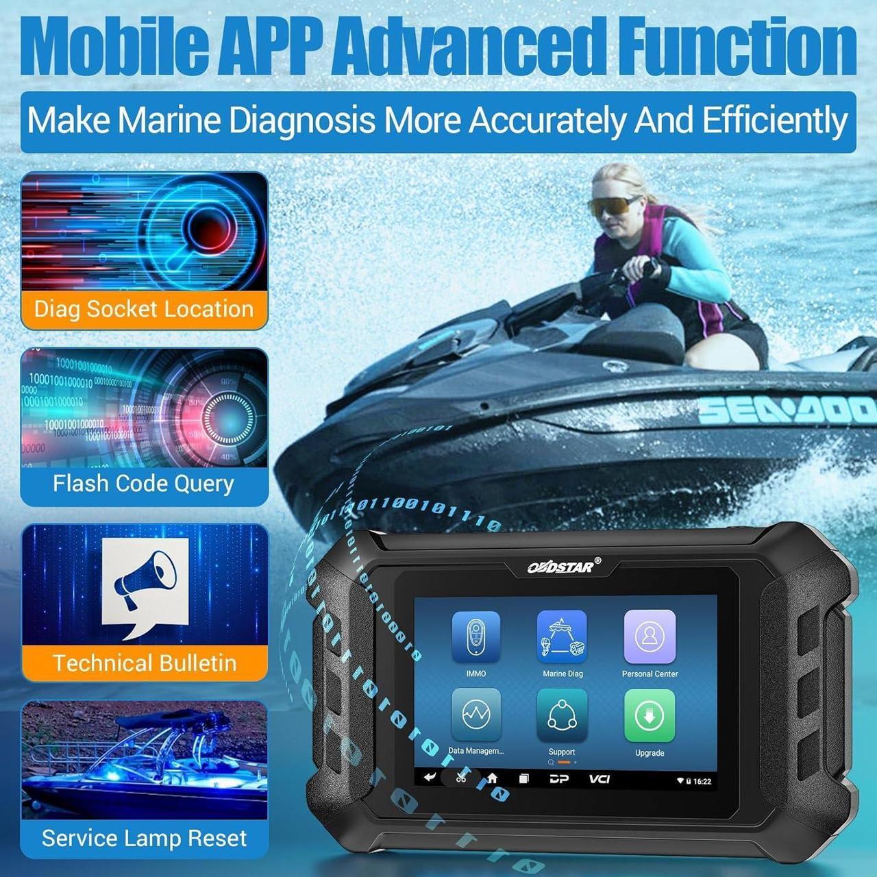 Alt view image 2 of 6 - OBDSTAR iScan Sea-Doo Marine Diagnostic Scanner Support All BRP Models Up to Year 2018