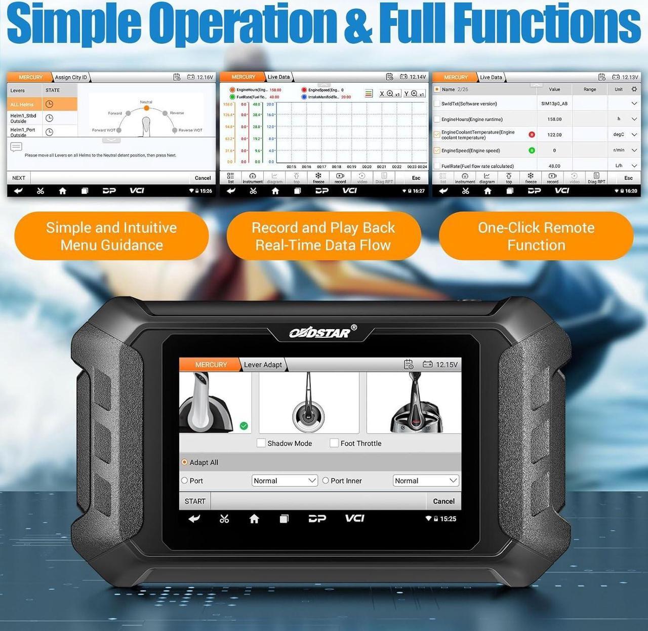 Alt view image 4 of 6 - OBDSTAR iScan Sea-Doo Marine Diagnostic Scanner Support All BRP Models Up to Year 2018