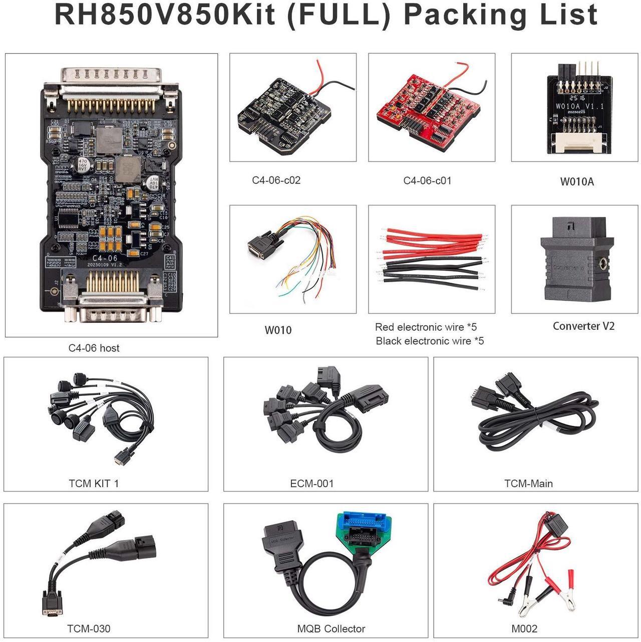 Alt view image 2 of 6 - OBDSTAR RH850/V850 Adapter Full Kit for MQB All Keys Lost, Airbag Reset, IMMO Data/Pincode Read, Dashboard, BCM, ELV