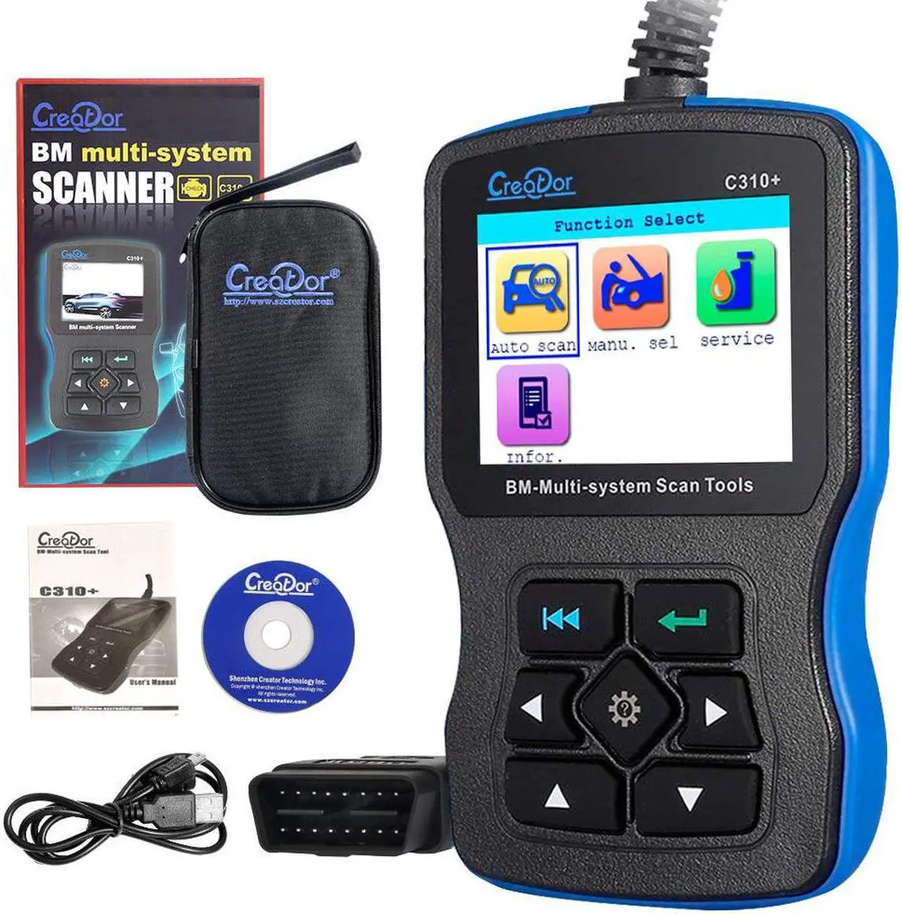 Alt view image 7 of 7 - Creator C310+ Code Scanner, Code Reader Compatible For BMW/Mini Multi System