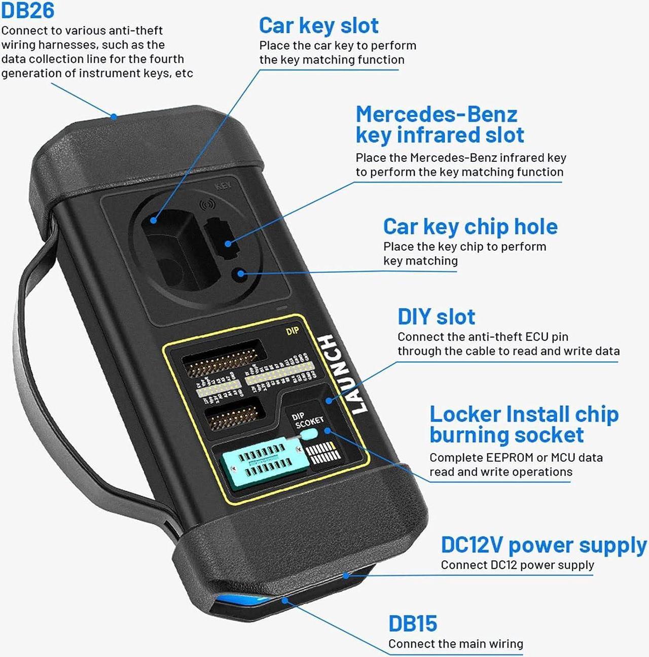 Alt view image 4 of 6 - LAUNCH X-431 GIII X-PROG 3 Car Key Programming Scan Tool with EEPROM Adapter for X431 V/V+, PRO 3, PRO 3S+, PRO 5, PAD III and PAD V, etc. Advanced Immobilizer & Key Programmer