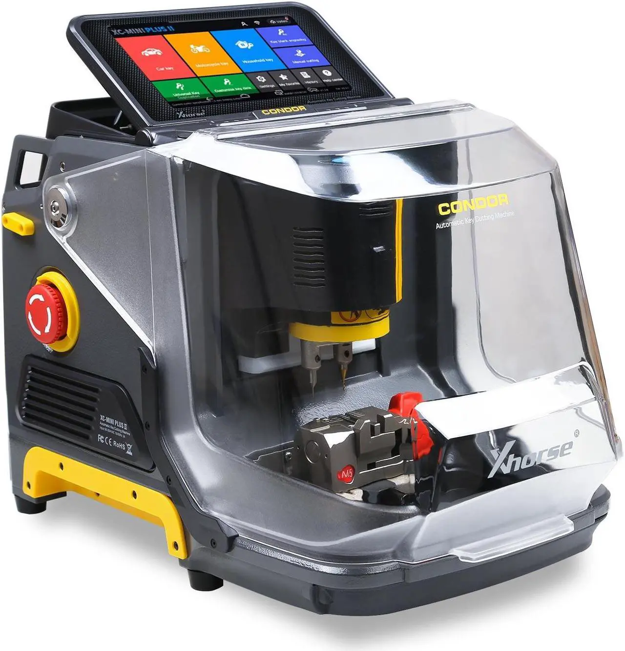 Alt view image 2 of 7 - Xhorse Condor XC-MINI Plus II Key Cutting Machine Support Car Motorbike Household Keys with Free M3 and M5 Clamps