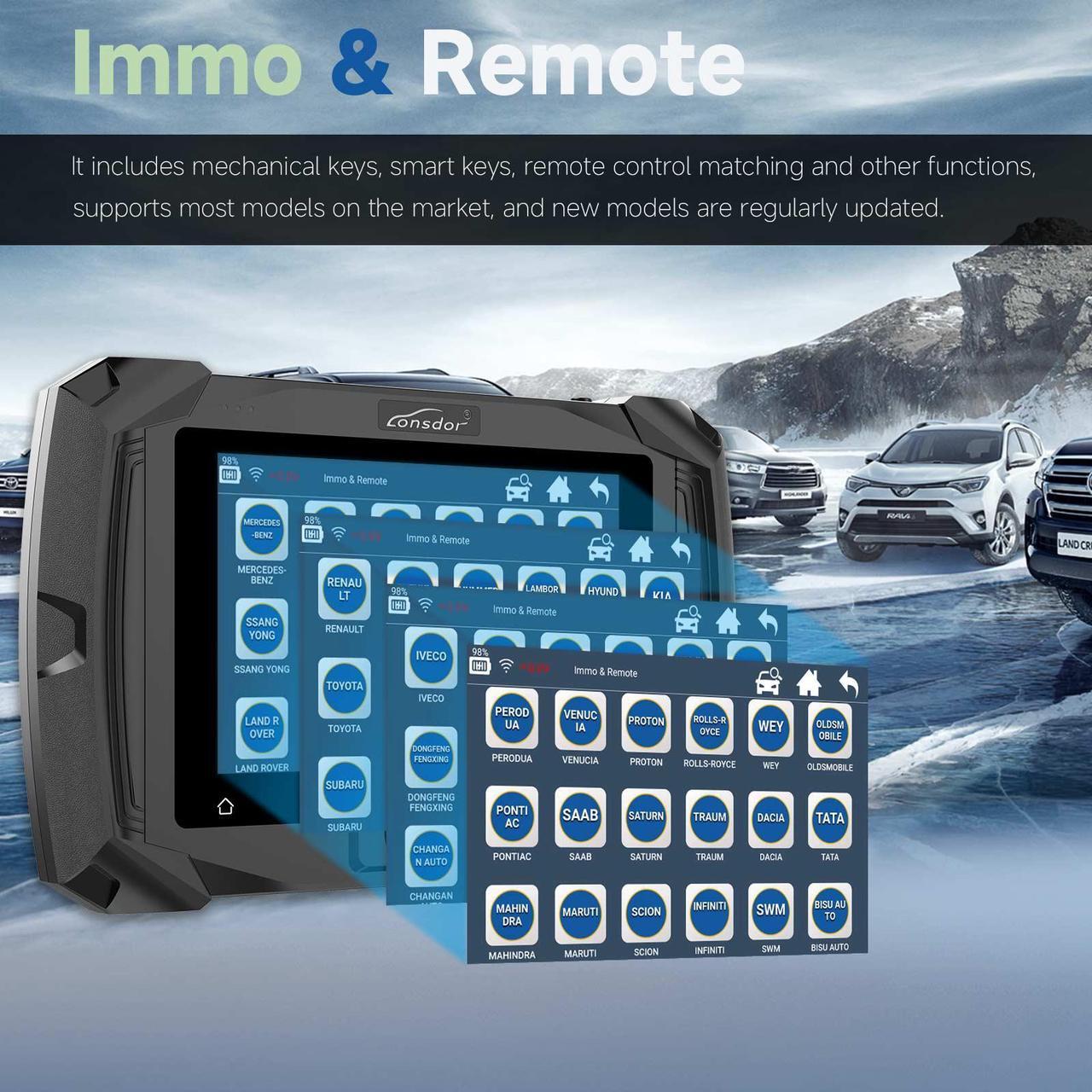 Alt view image 5 of 6 - Lonsdor K518 PRO Full Version All In One Key Programmer with 2pcs LT20, Toyota FP30 Cable, Nissan 40 BCM Cable JCD JLR and ADP Adapter