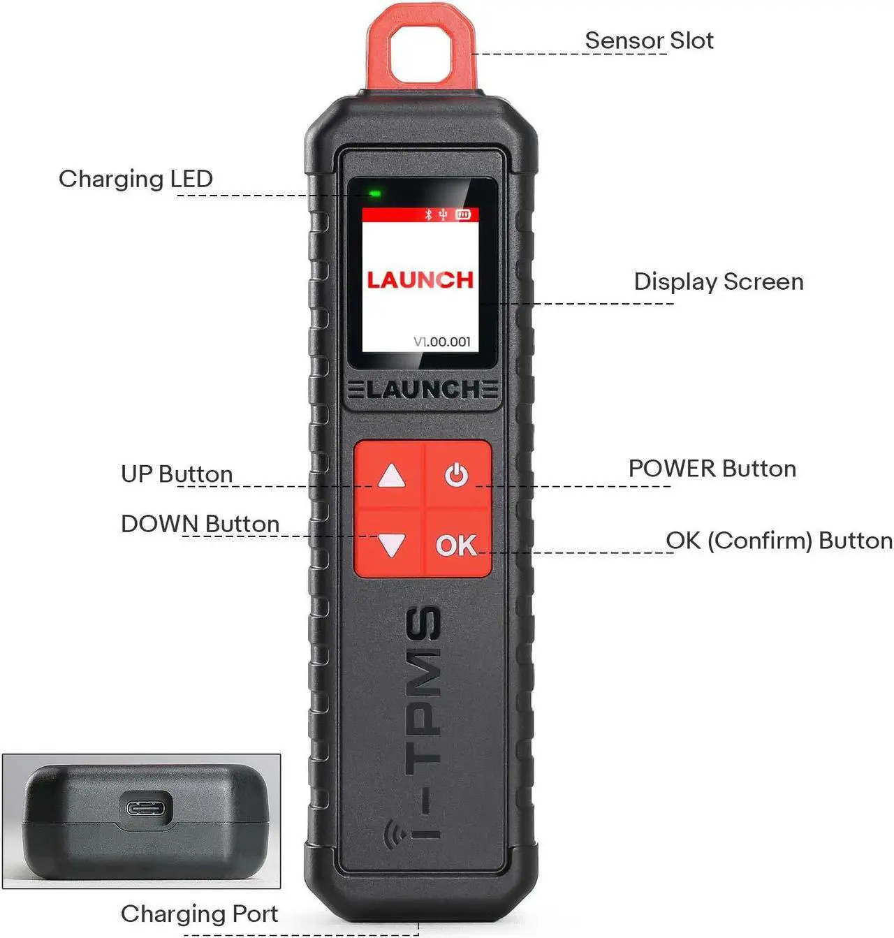 Alt view image 5 of 7 - 2024 Launch X431 i-TPMS Tire Pressure Detector Upgraded of TSGUN Work with Launch X431 V, V+, PRO3S+, Pro3, Pro5 and PAD V
