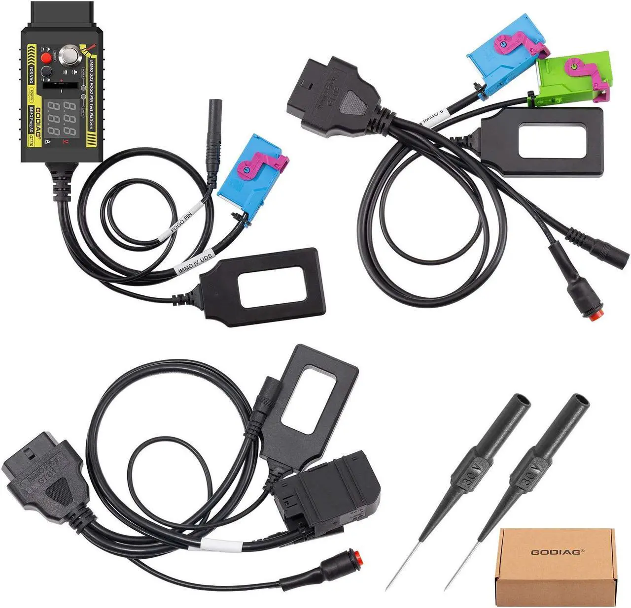 Main image of GODIAG Full VAG Test Platform GT112 K-Line with GT111 CAN-Bus and GT110 CAN-Bus UDS With Pogo Pin For VAG 2nd/3rd/3.5th/4th Generat