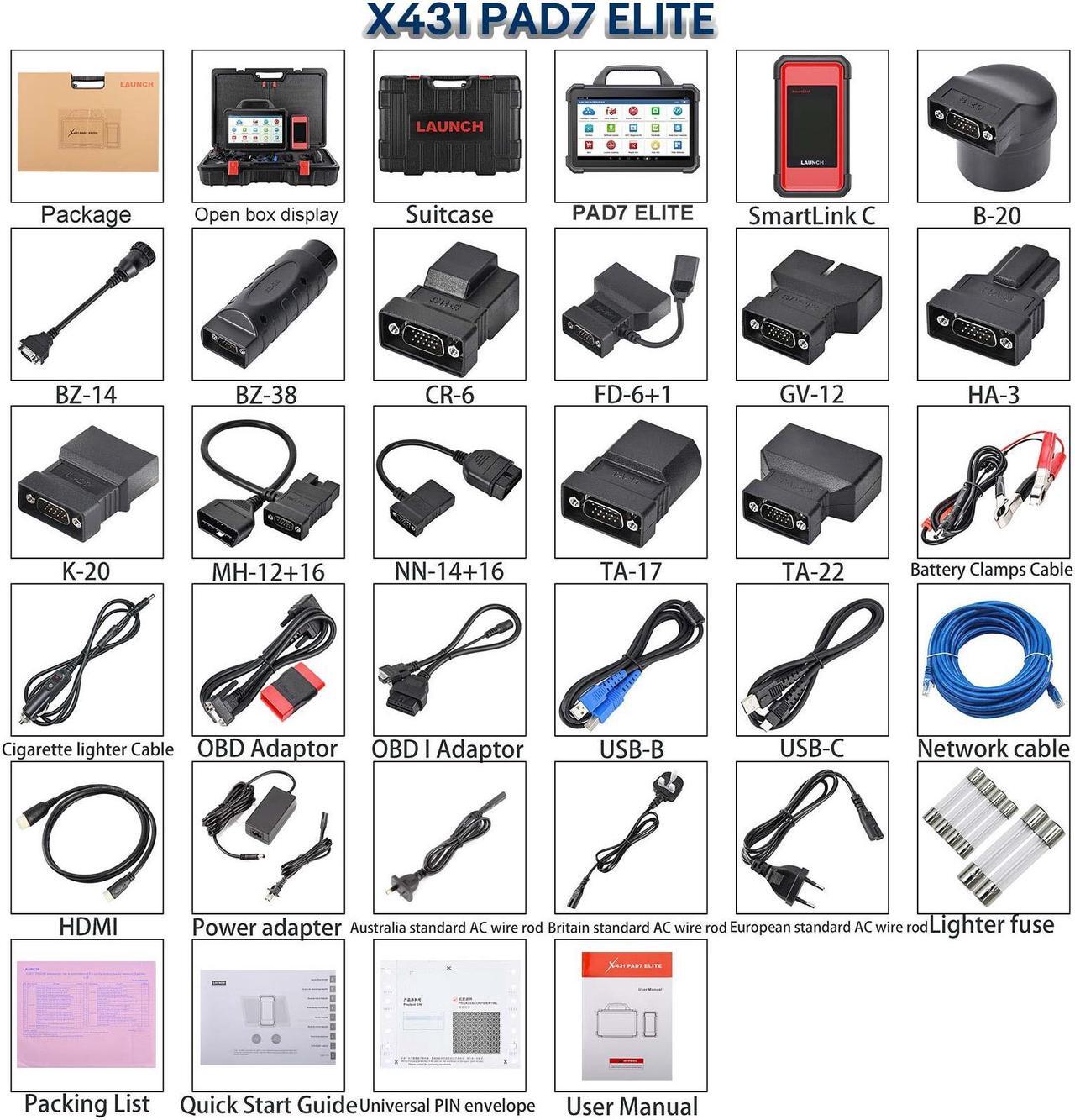 Alt view image 5 of 7 - Launch X431 PAD VII PAD 7 Elite Scanner with GIII XPROG 3 Key Programmer Support with All Keys Lost & Online Programming