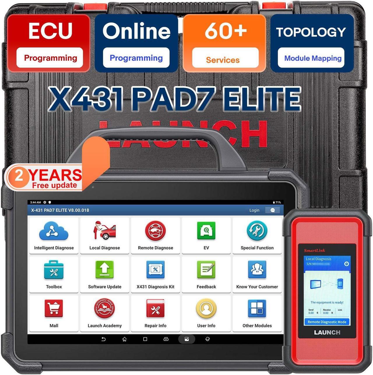 Alt view image 7 of 7 - Launch X431 PAD VII PAD 7 Elite Scanner with GIII XPROG 3 Key Programmer Support with All Keys Lost & Online Programming