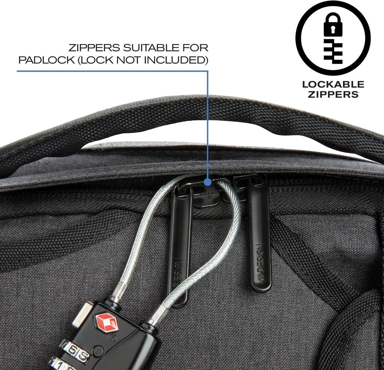 Alt view image 3 of 18 - XD Design Bobby Duffle 30L Carry-On Weekend Travel Anti-Theft Backpack Black